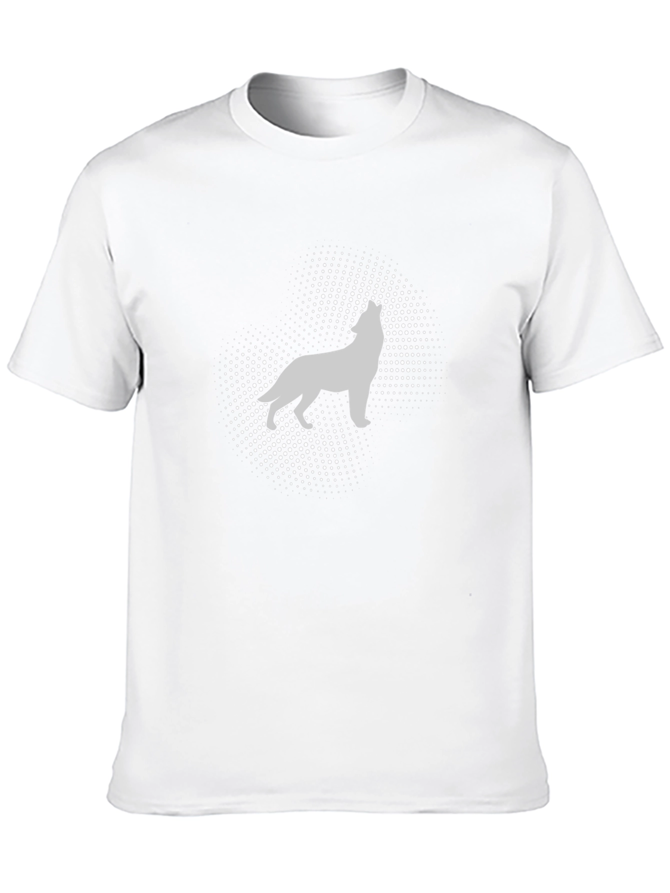 Wolf Silhouette Graphic Tee - Black Cotton T-Shirt