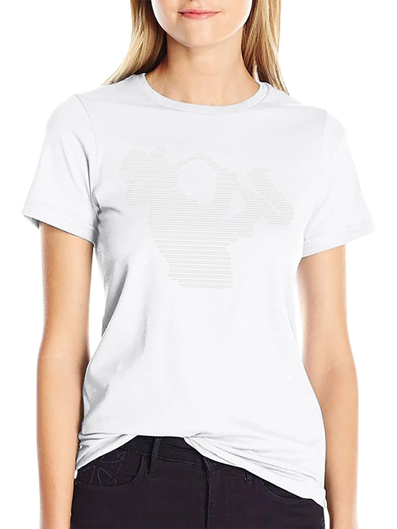 Striped Saxophone Graphic Tee - Black Cotton T-Shirt