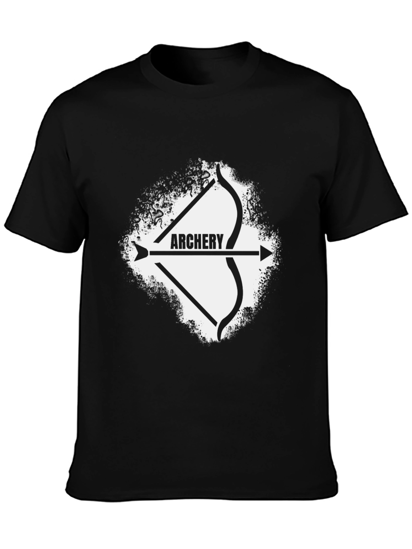 Archery Bow and Arrow Graphic Tee - Black