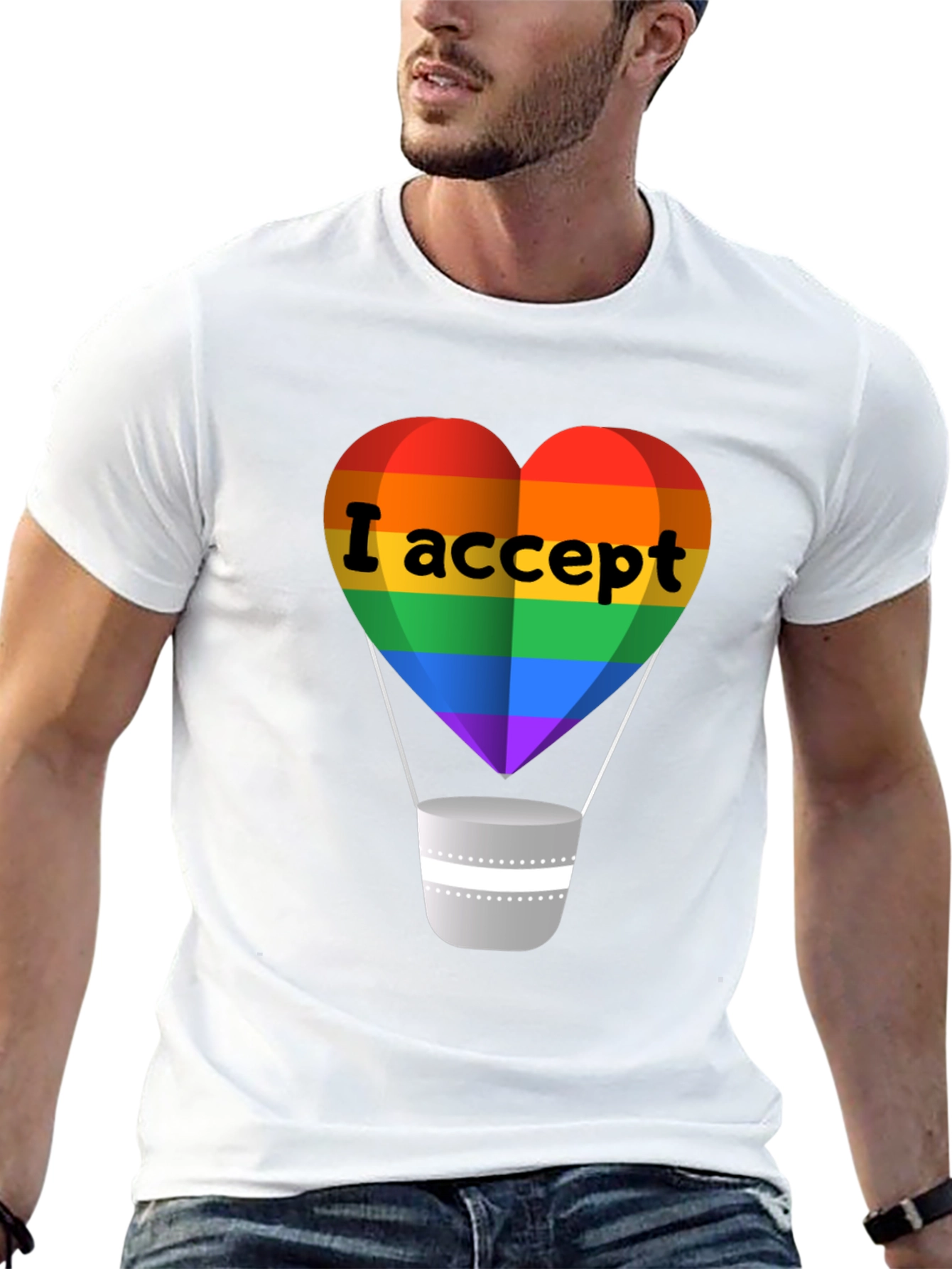 I Accept LGBTQ+ Pride T-Shirt