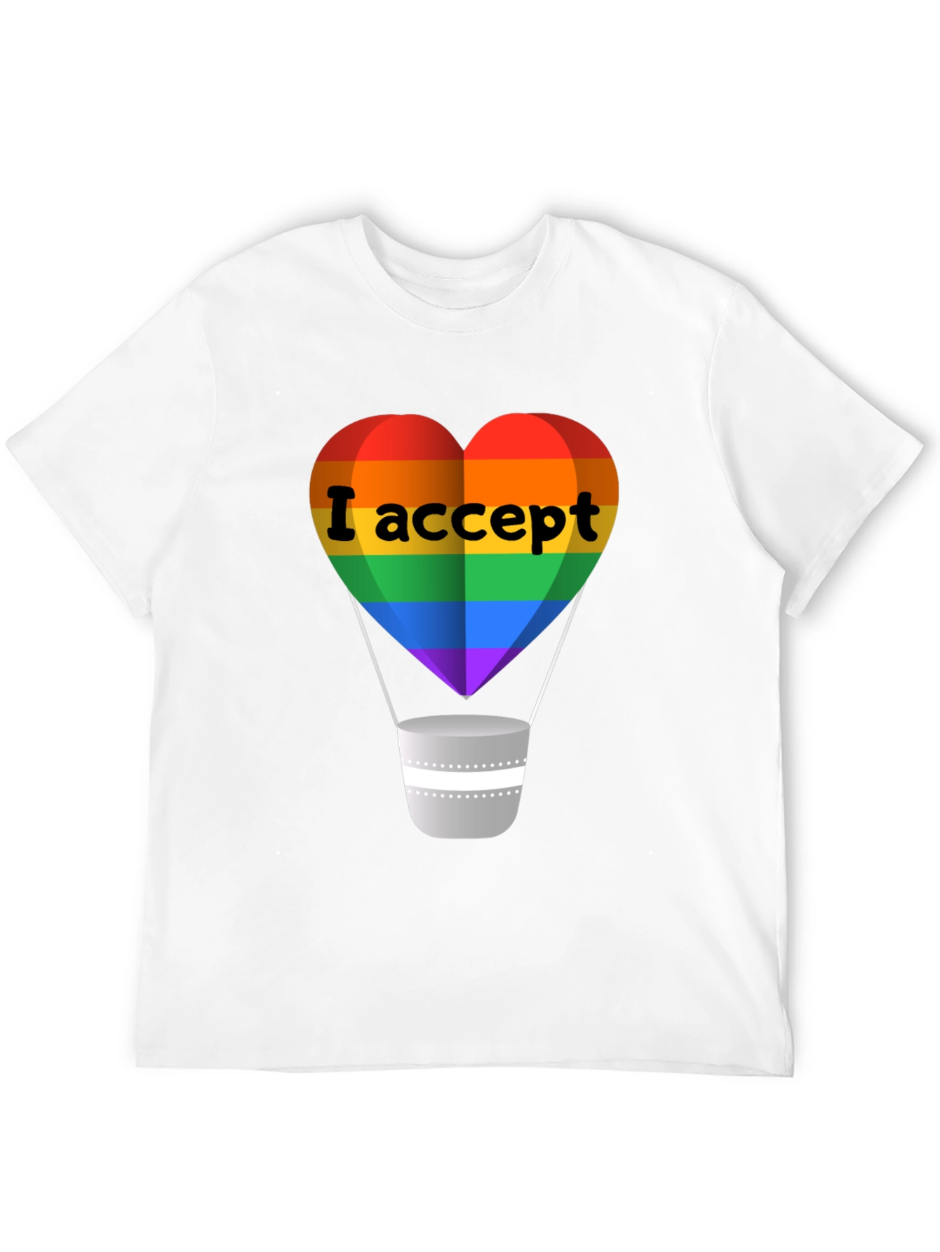 I Accept LGBTQ+ Pride T-Shirt