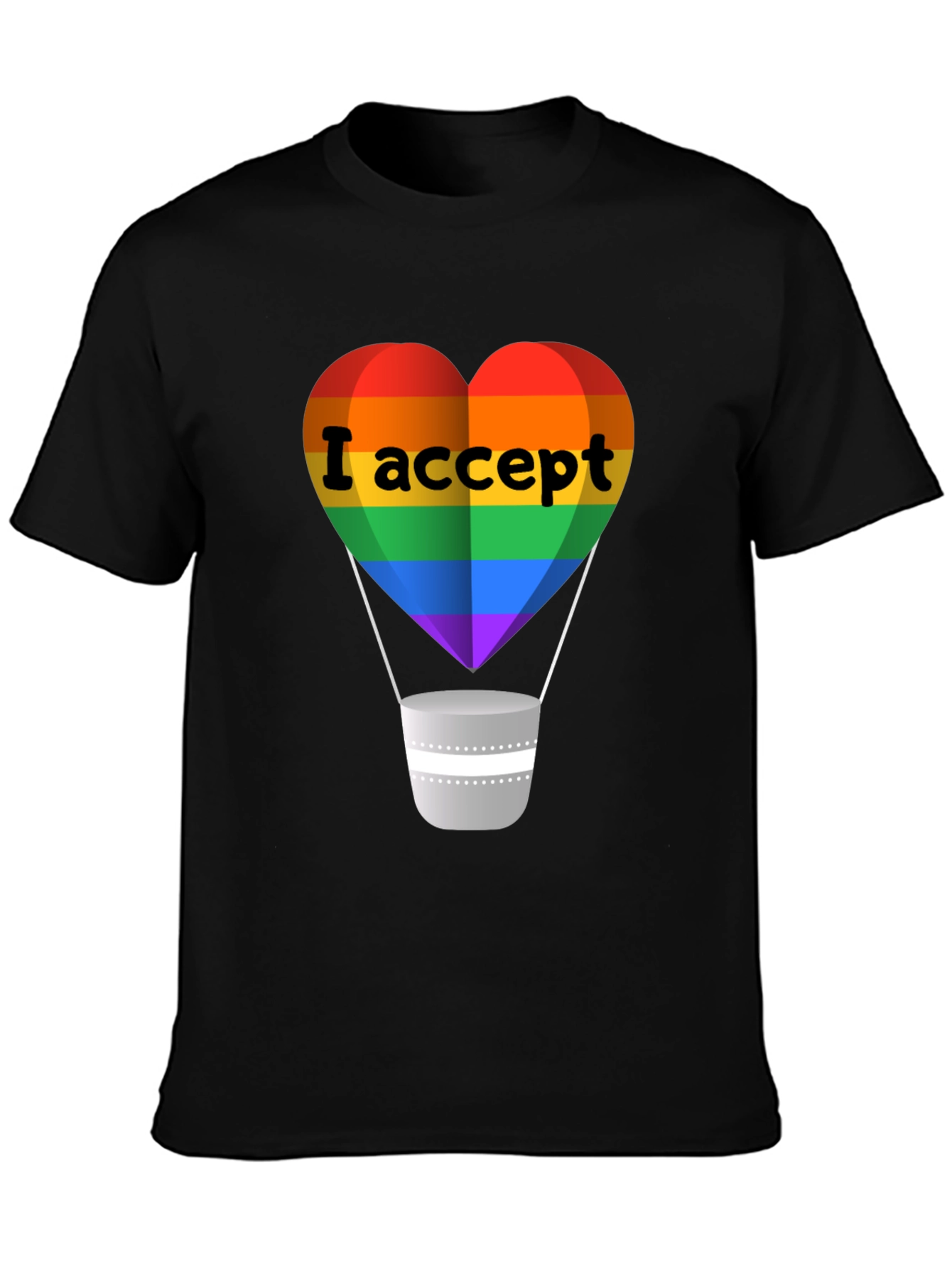 I Accept LGBTQ+ Pride T-Shirt