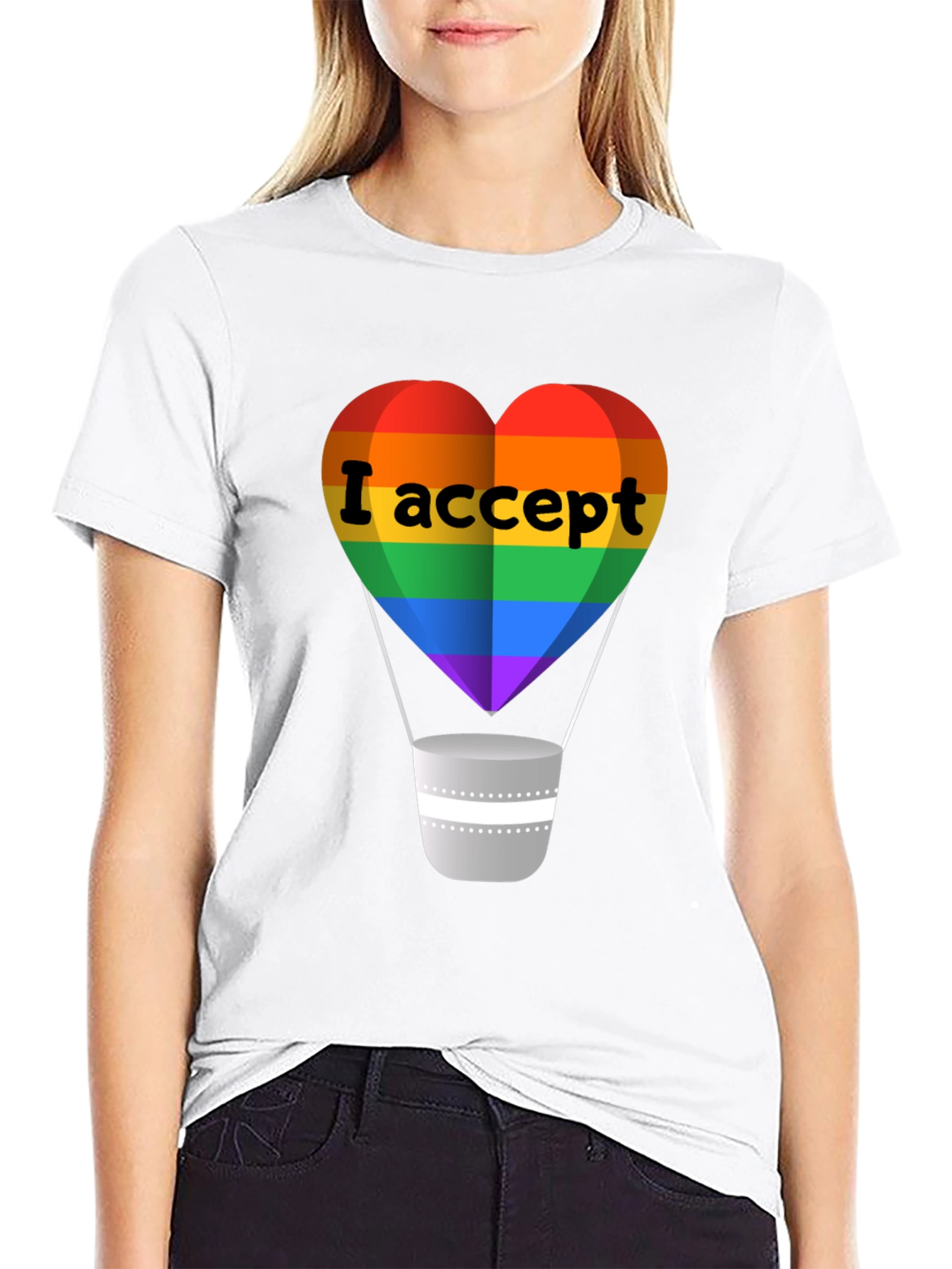 I Accept LGBTQ+ Pride T-Shirt