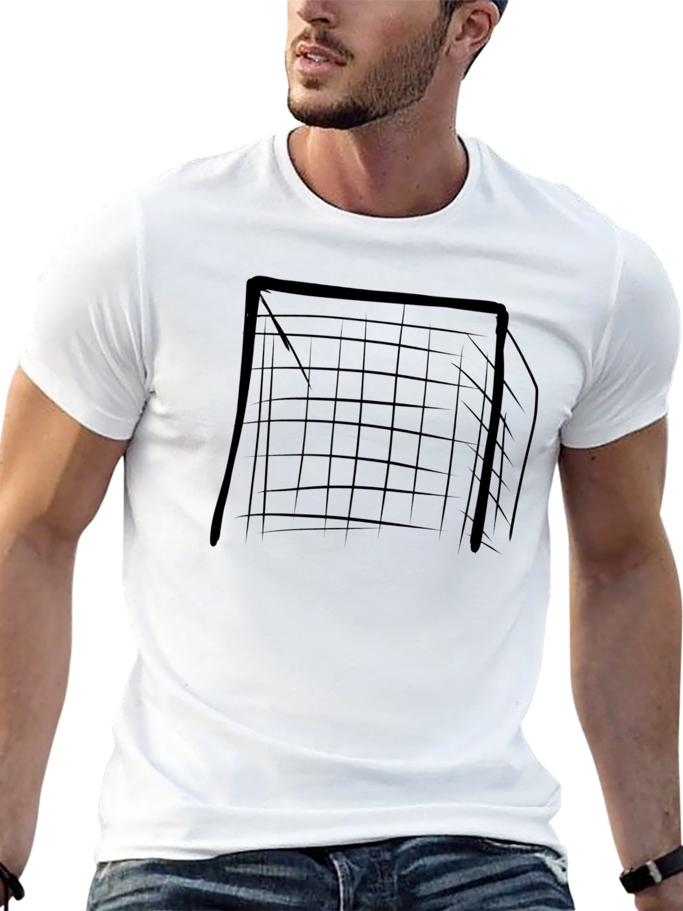 Soccer Goal Graphic Tee - Black