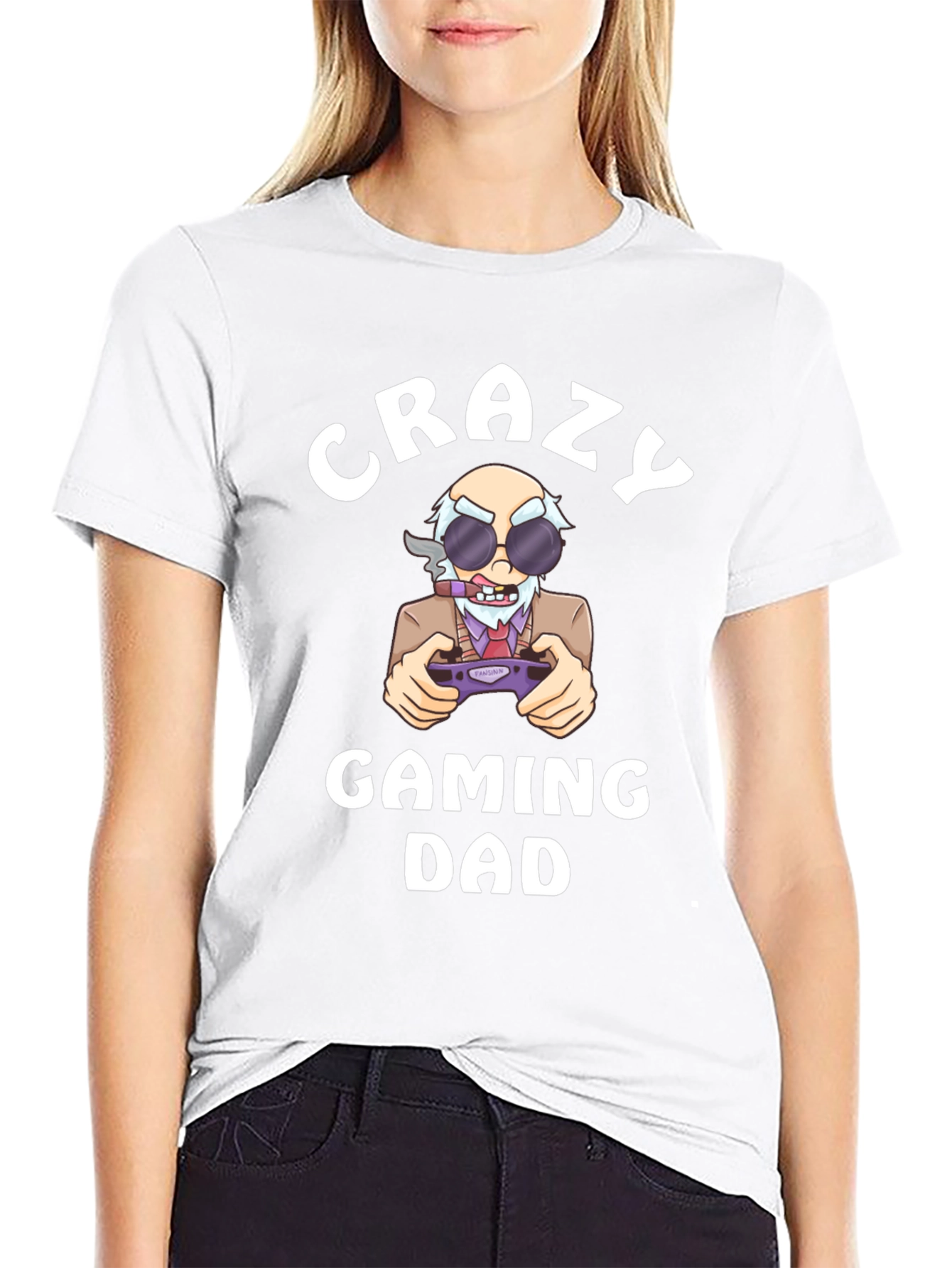 Crazy Gaming Dad T-Shirt - Novelty Graphic Tee