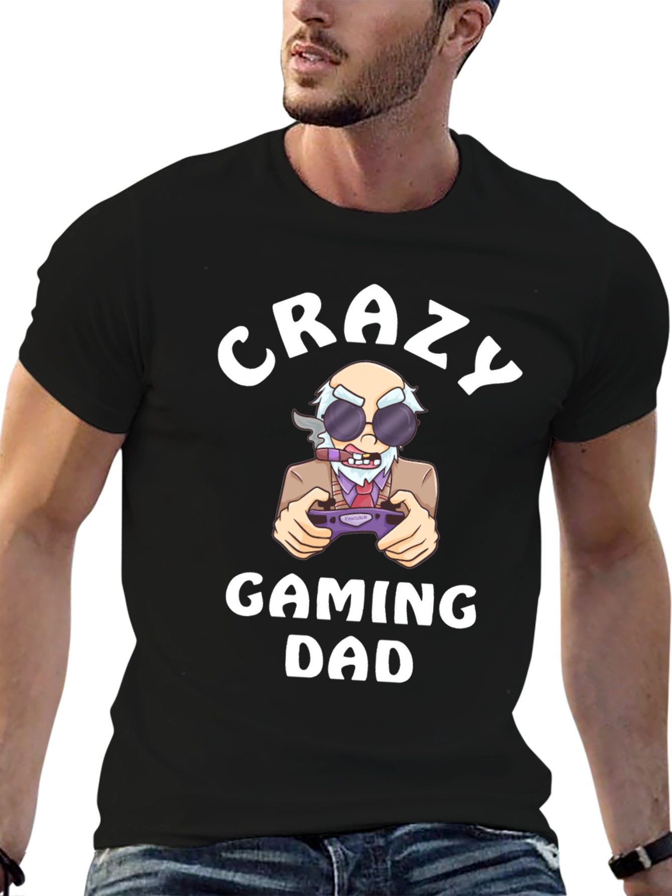 Crazy Gaming Dad T-Shirt - Novelty Graphic Tee