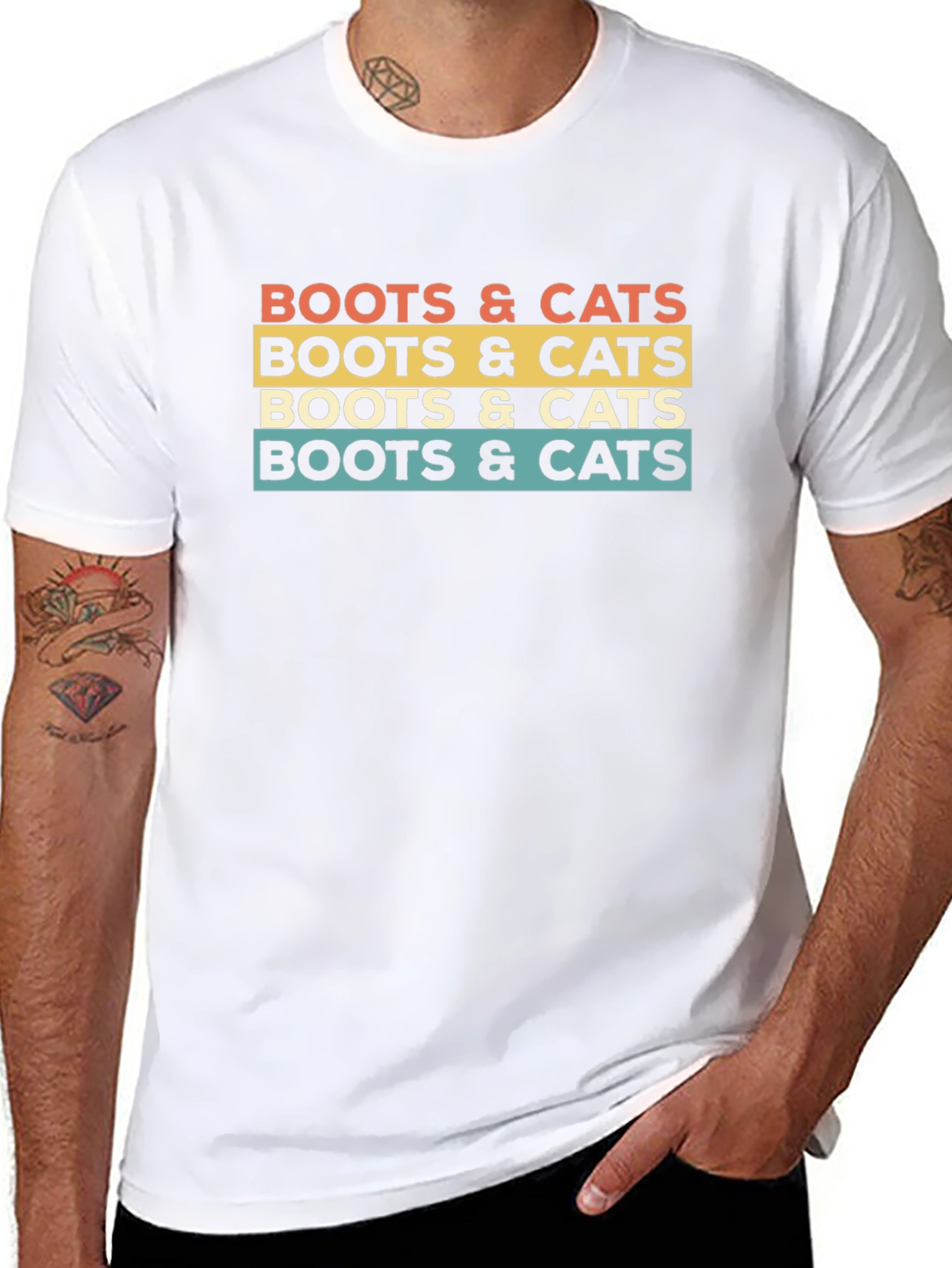 Boots & Cats Retro Graphic Tee