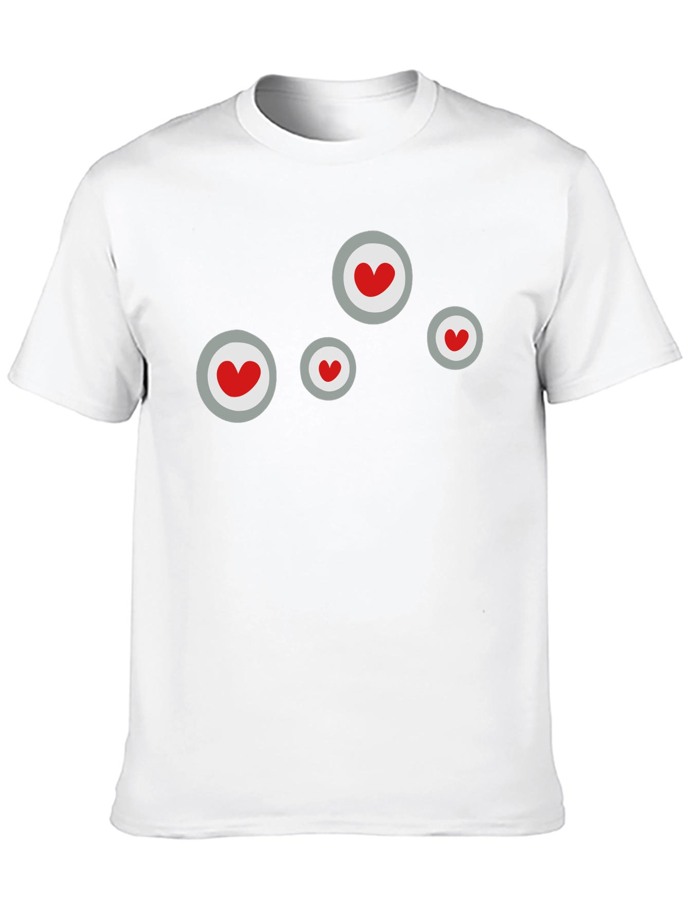 Heart Circle Graphic Black T-Shirt