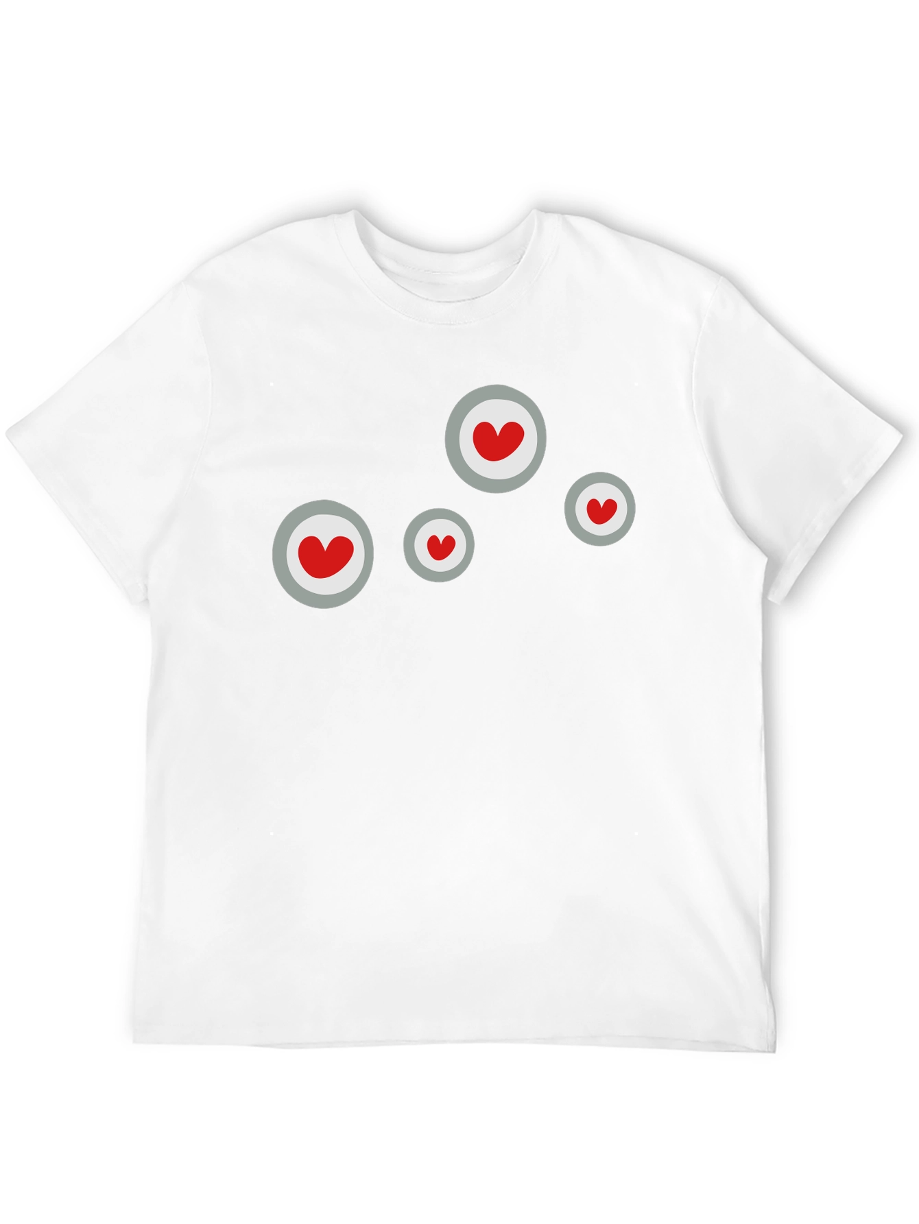 Heart Circle Graphic Black T-Shirt