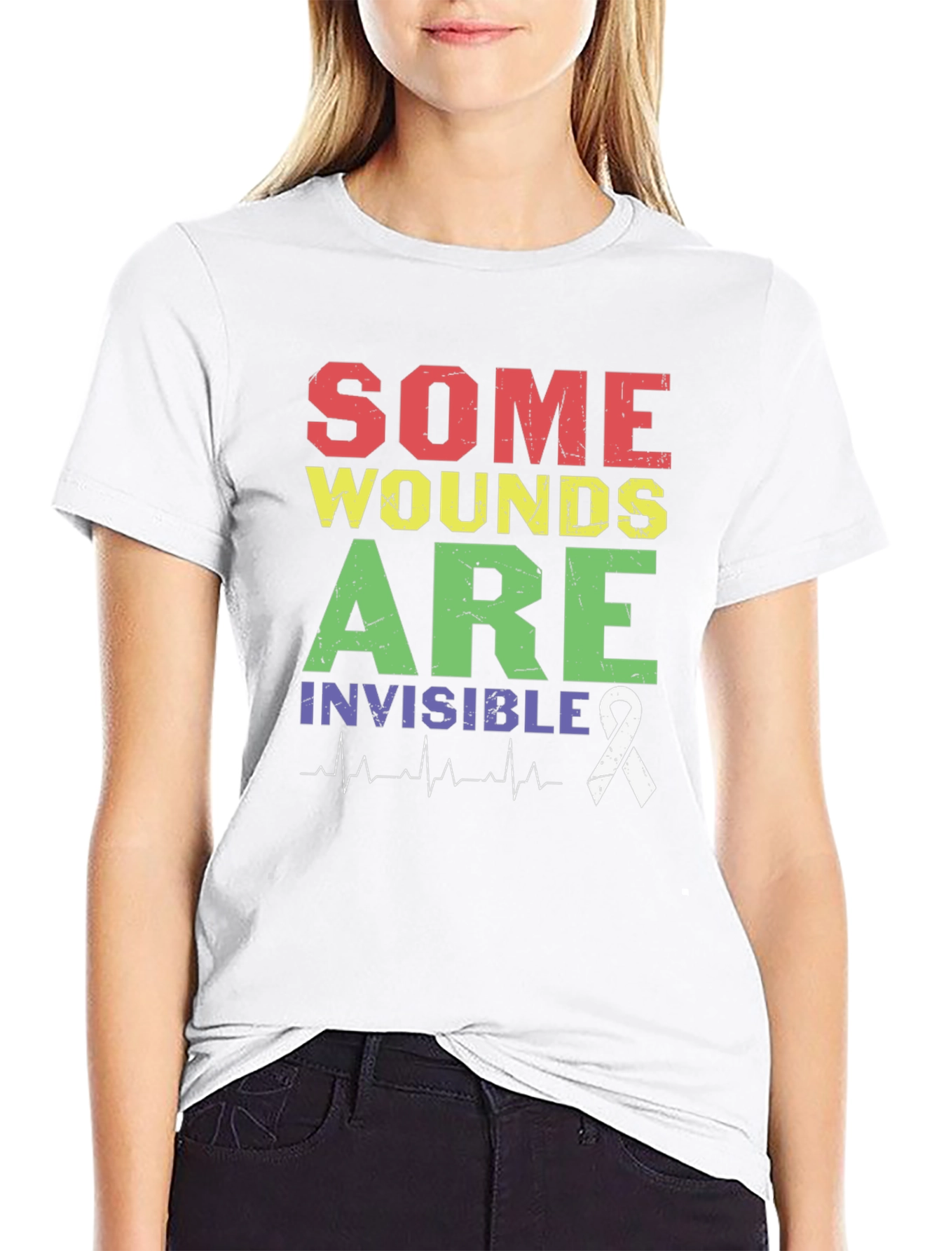 Some Wounds Are Invisible T-Shirt Mental Health Awareness