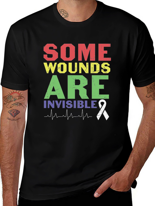 Some Wounds Are Invisible T-Shirt Mental Health Awareness