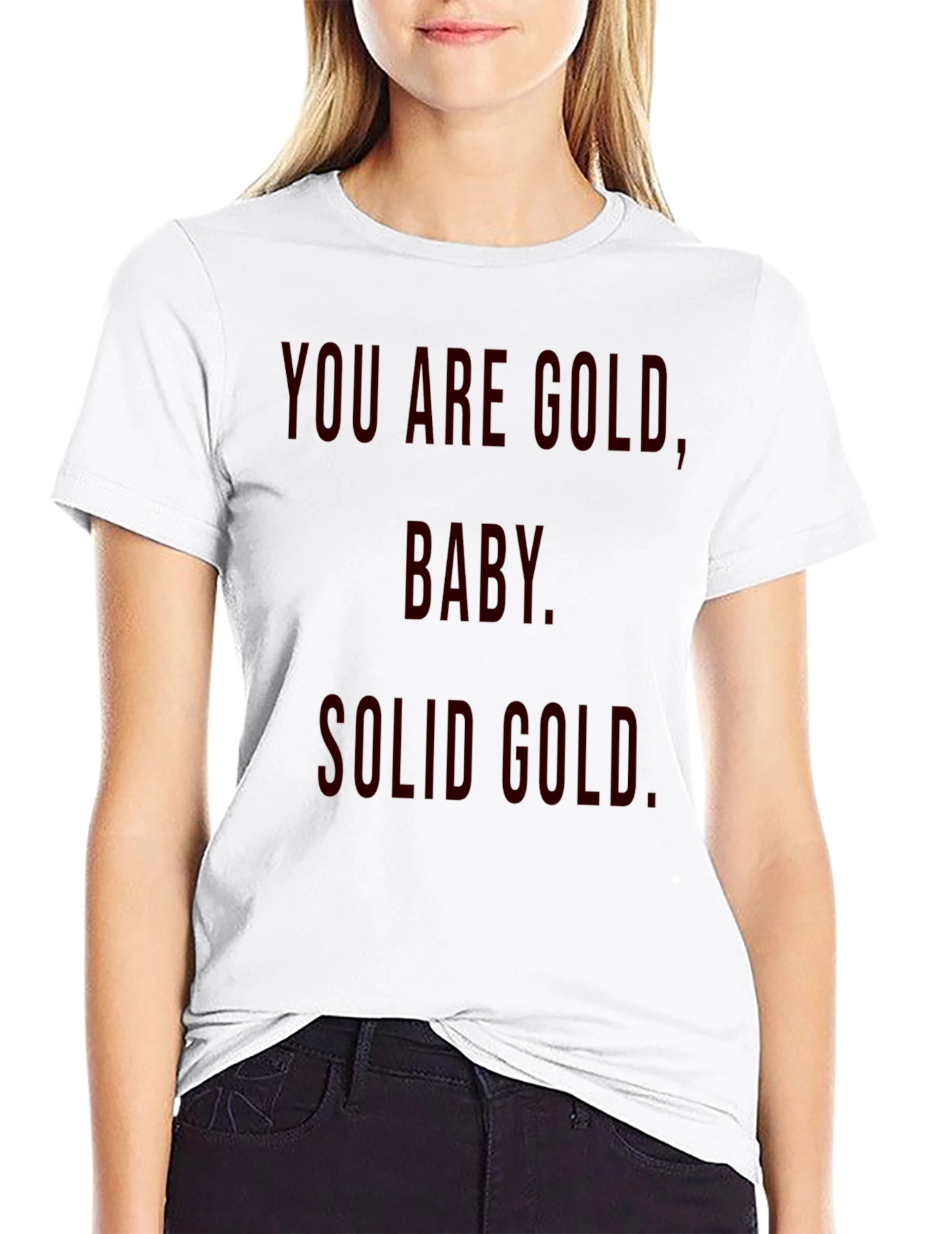 Solid Gold Graphic Tee - You Are Gold Baby