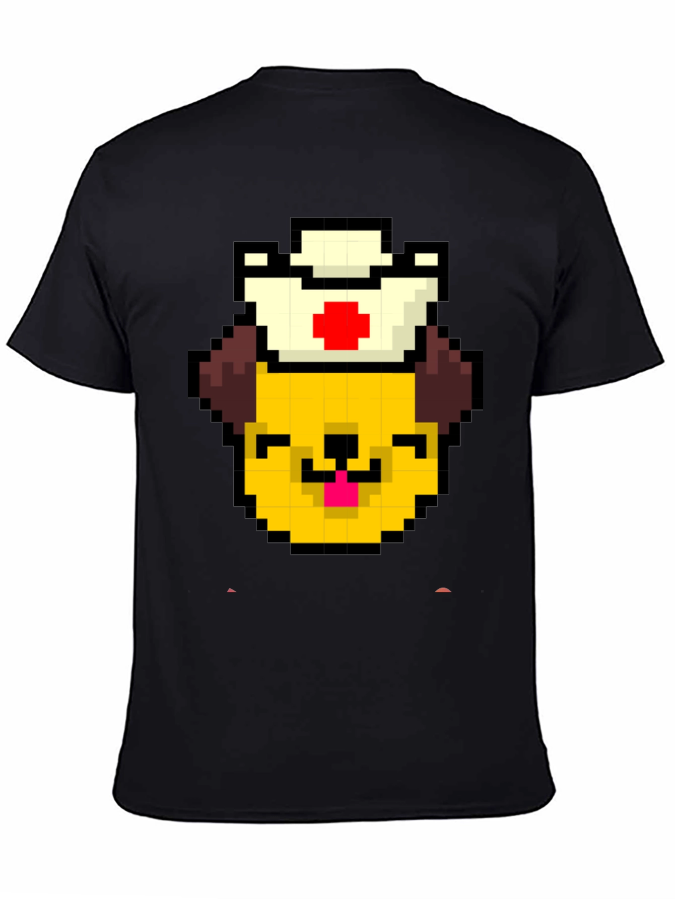 Pixel Dog Nurse Black T-Shirt