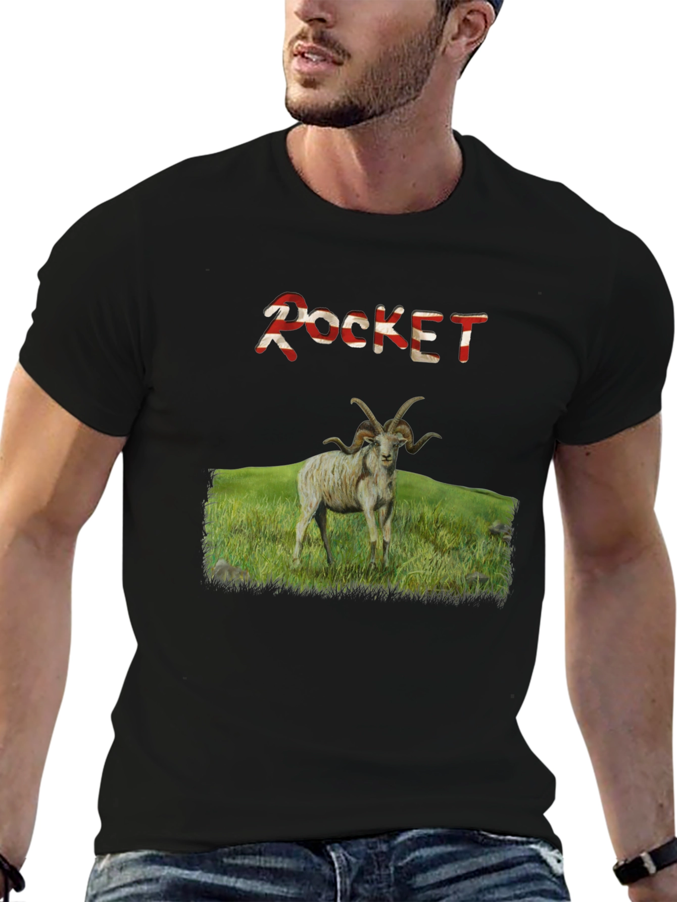 Rocket Ram Graphic T-Shirt - Premium Cotton Blend