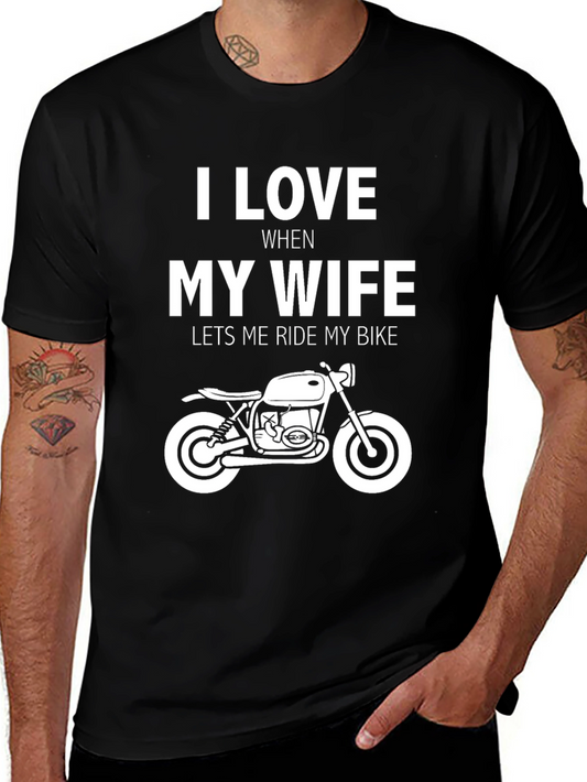 I Love My Wife Motorcycle T-Shirt