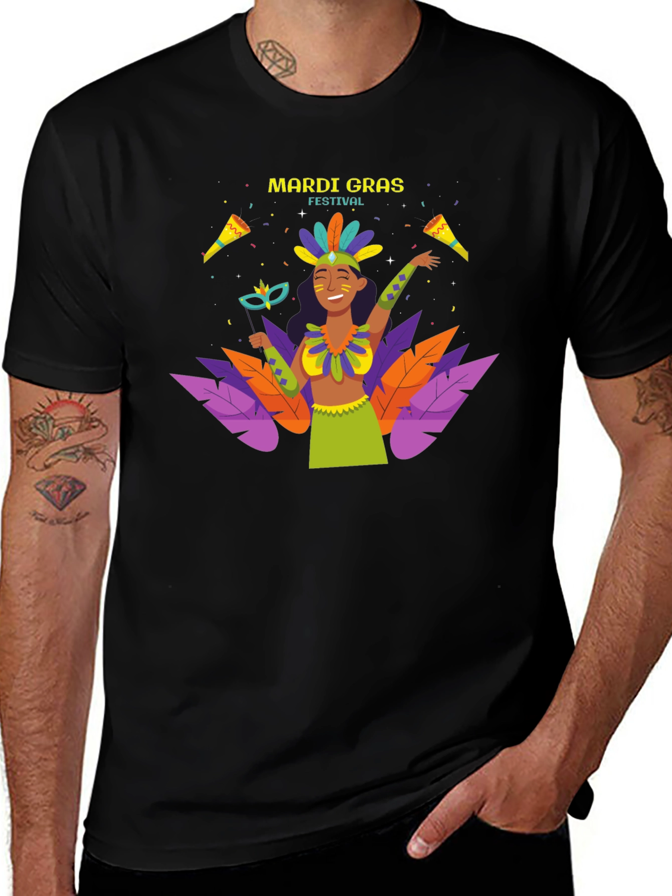 Mardi Gras Festival Graphic T-Shirt