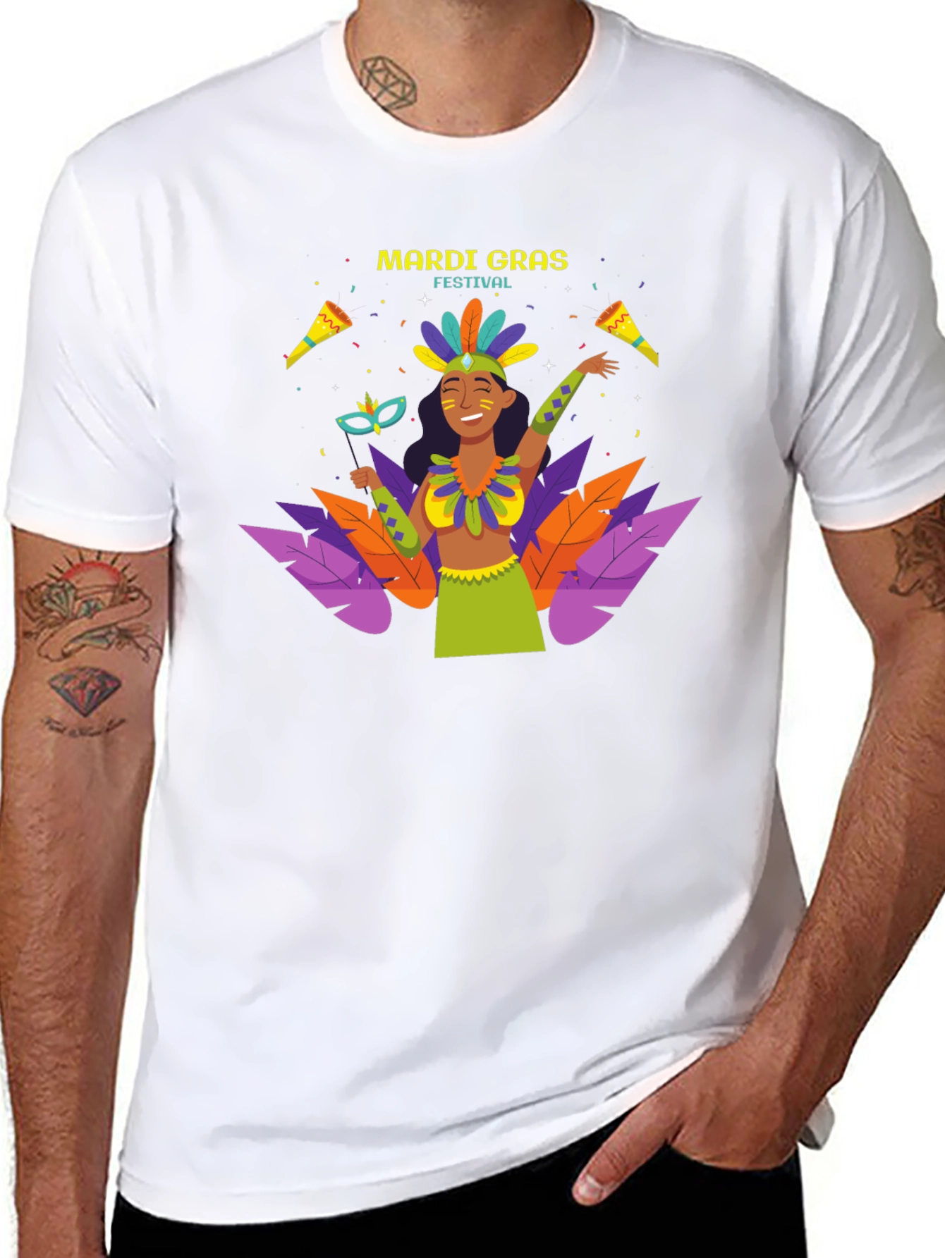Mardi Gras Festival Graphic T-Shirt