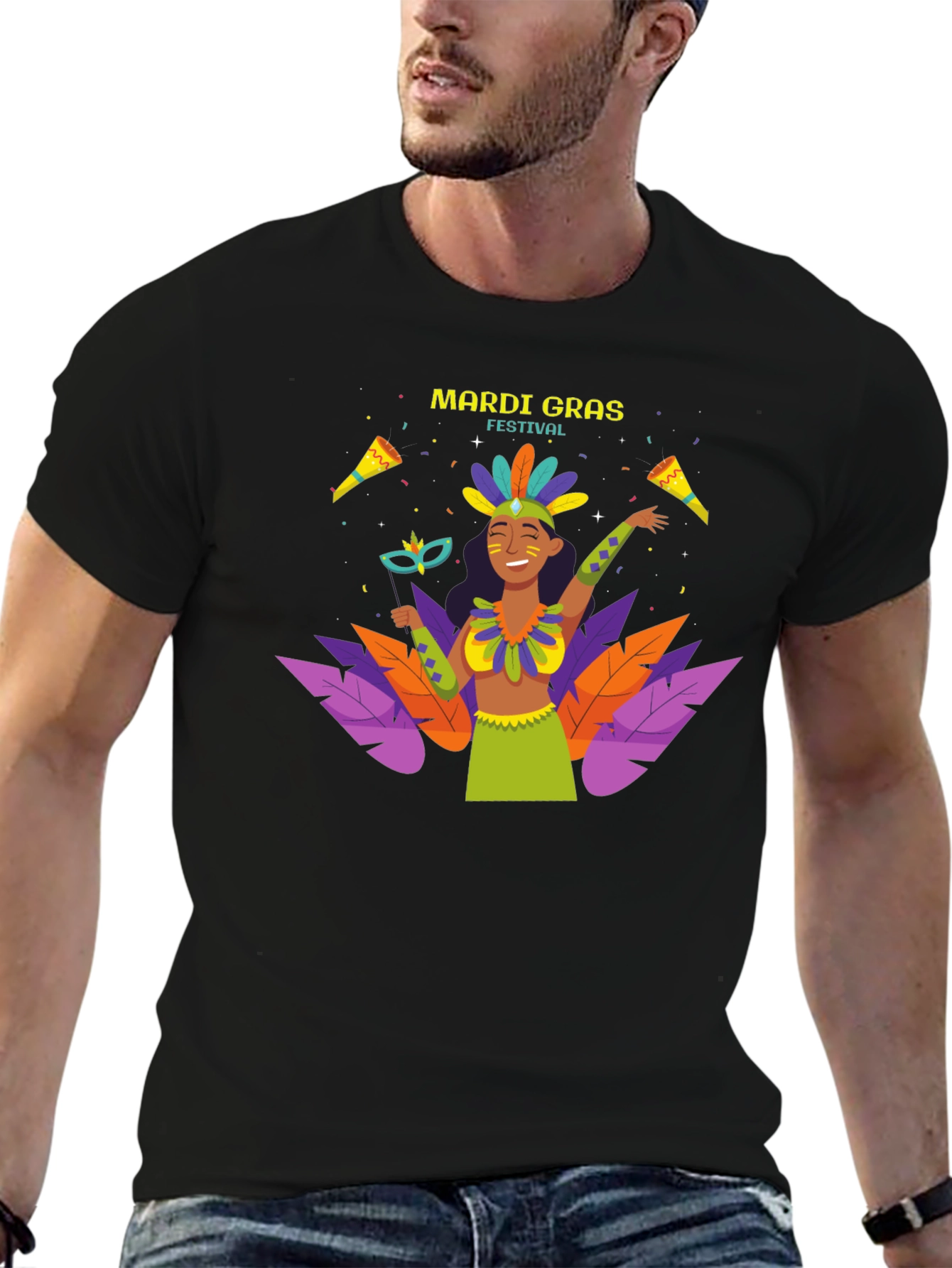 Mardi Gras Festival Graphic T-Shirt