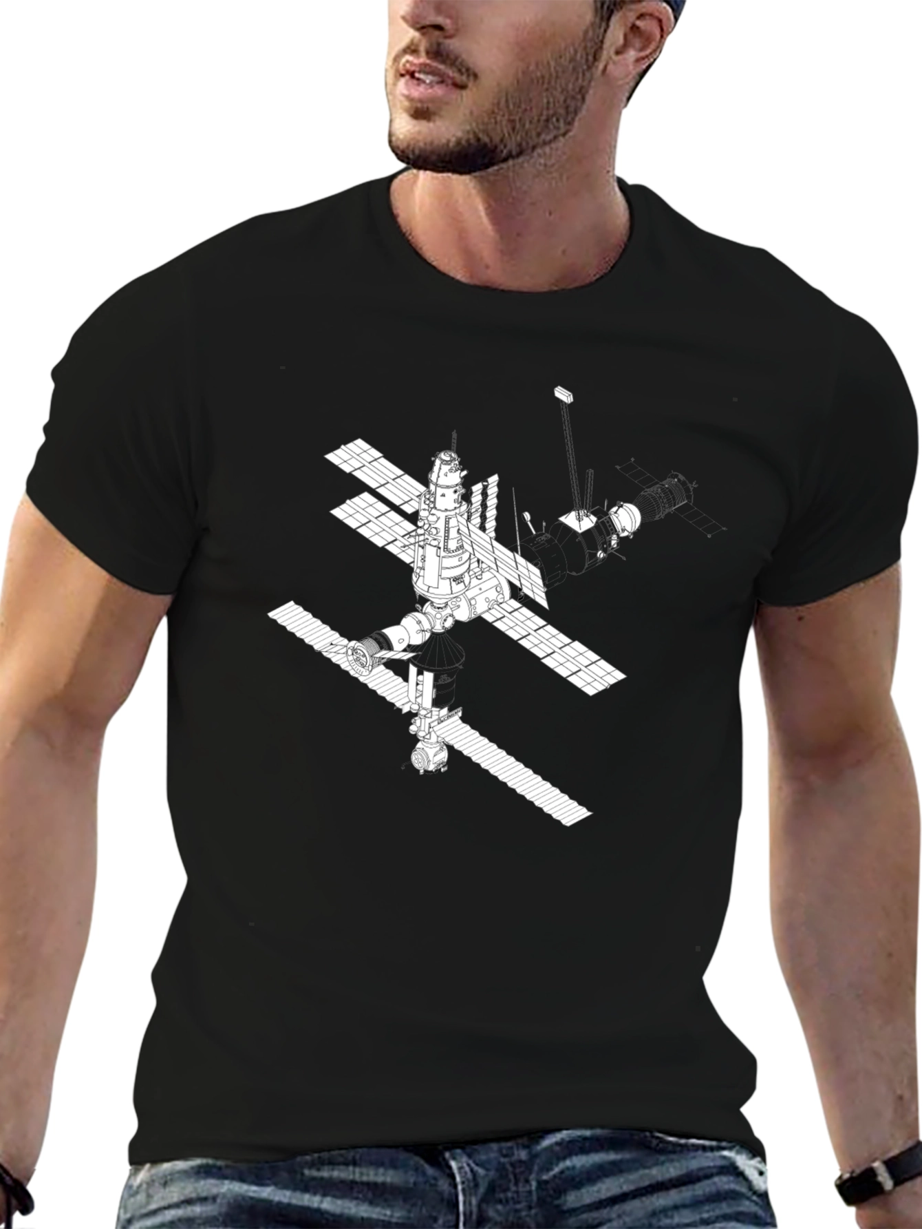 Space Station Graphic Tee - Black