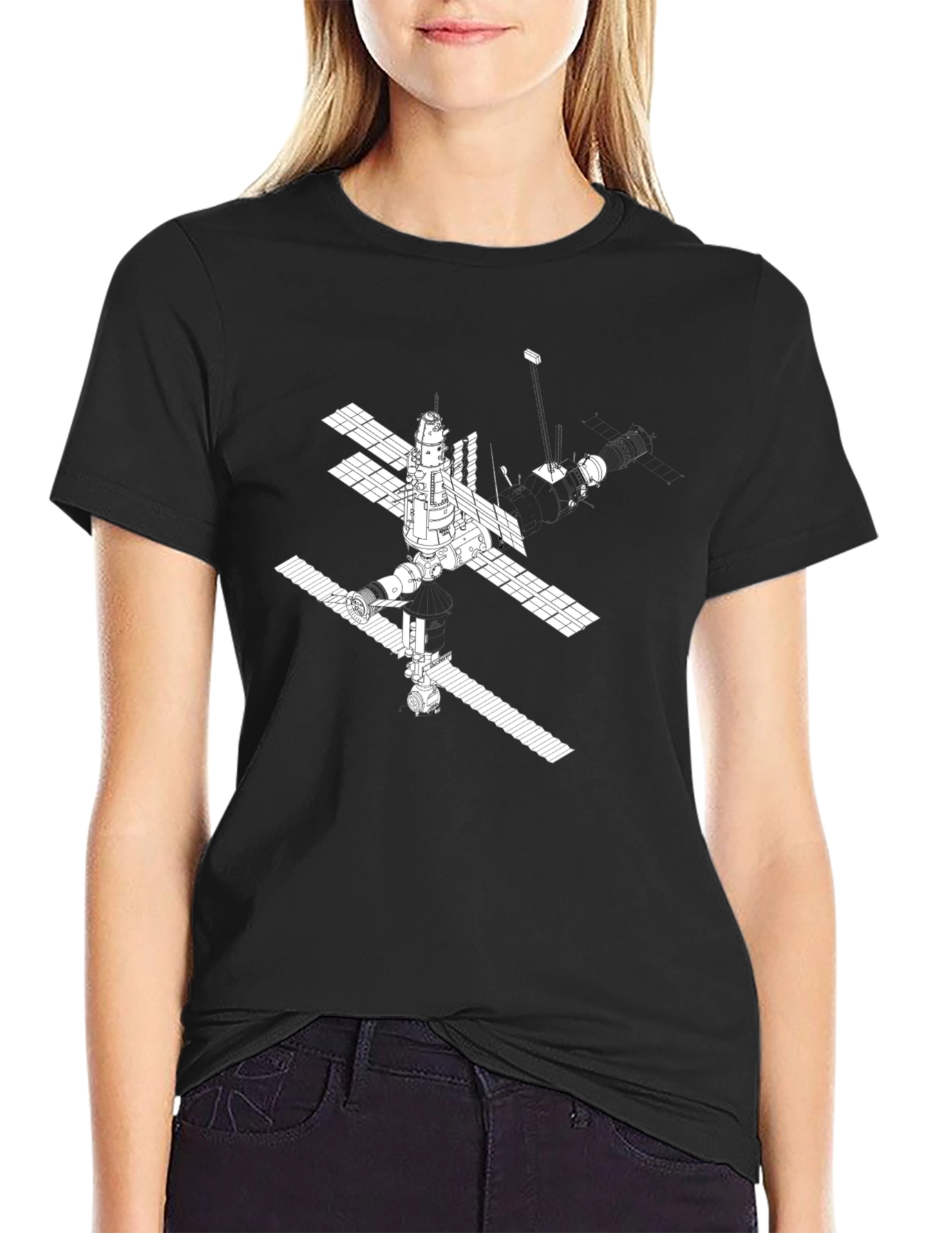 Space Station Graphic Tee - Black