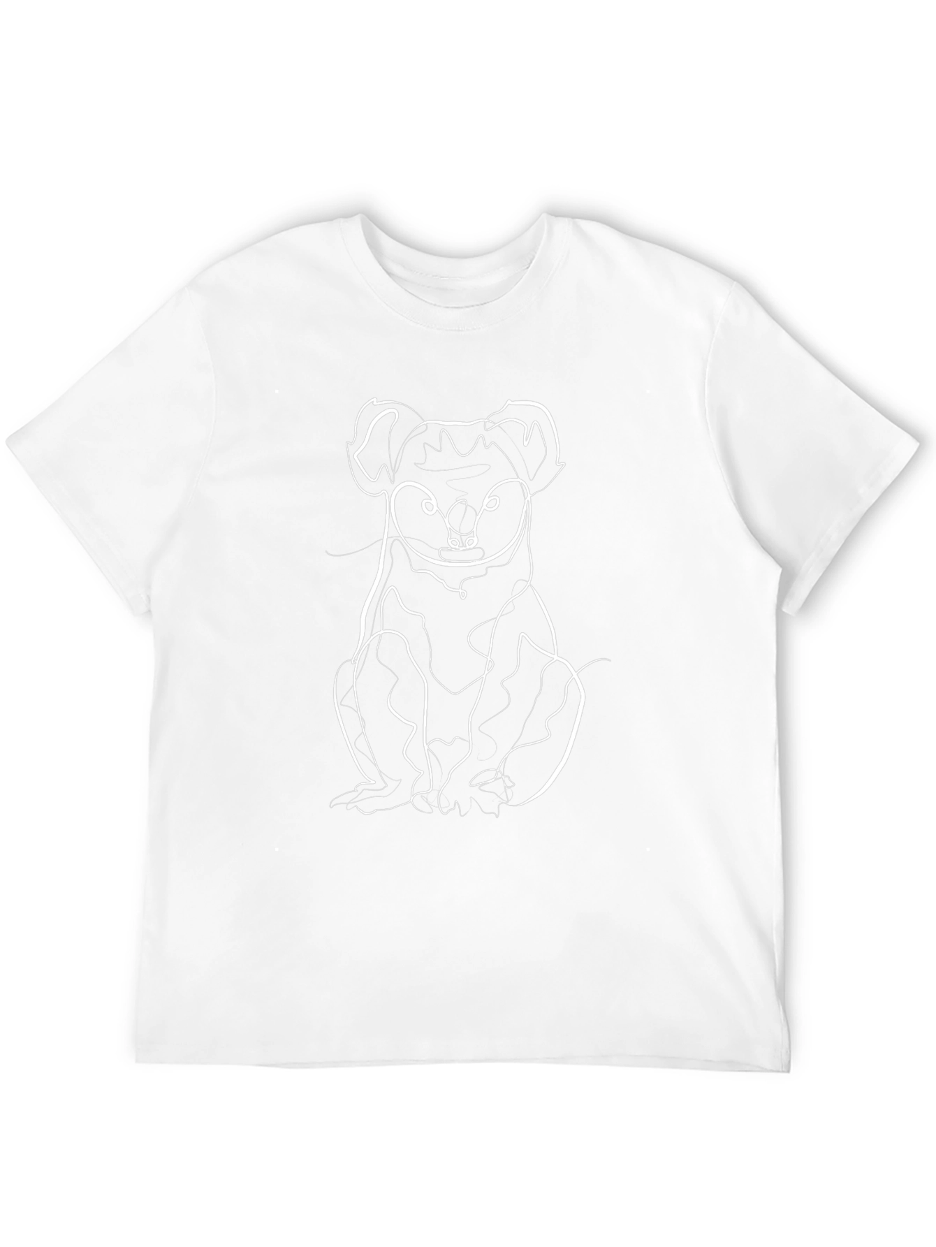 Koala Line Art Graphic Tee - Black T-Shirt