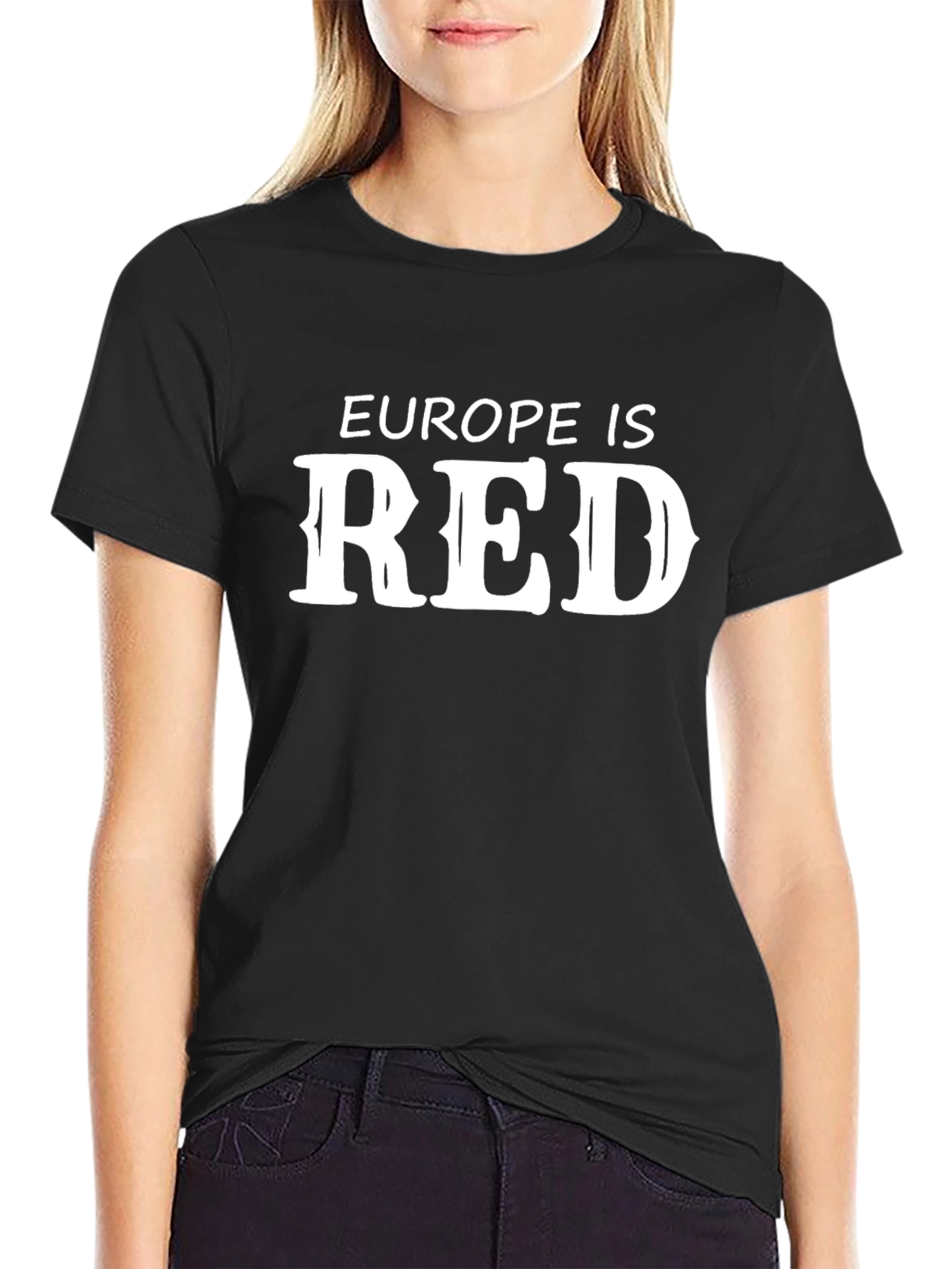 Europe Is Red Graphic Tee - Bold Statement Shirt