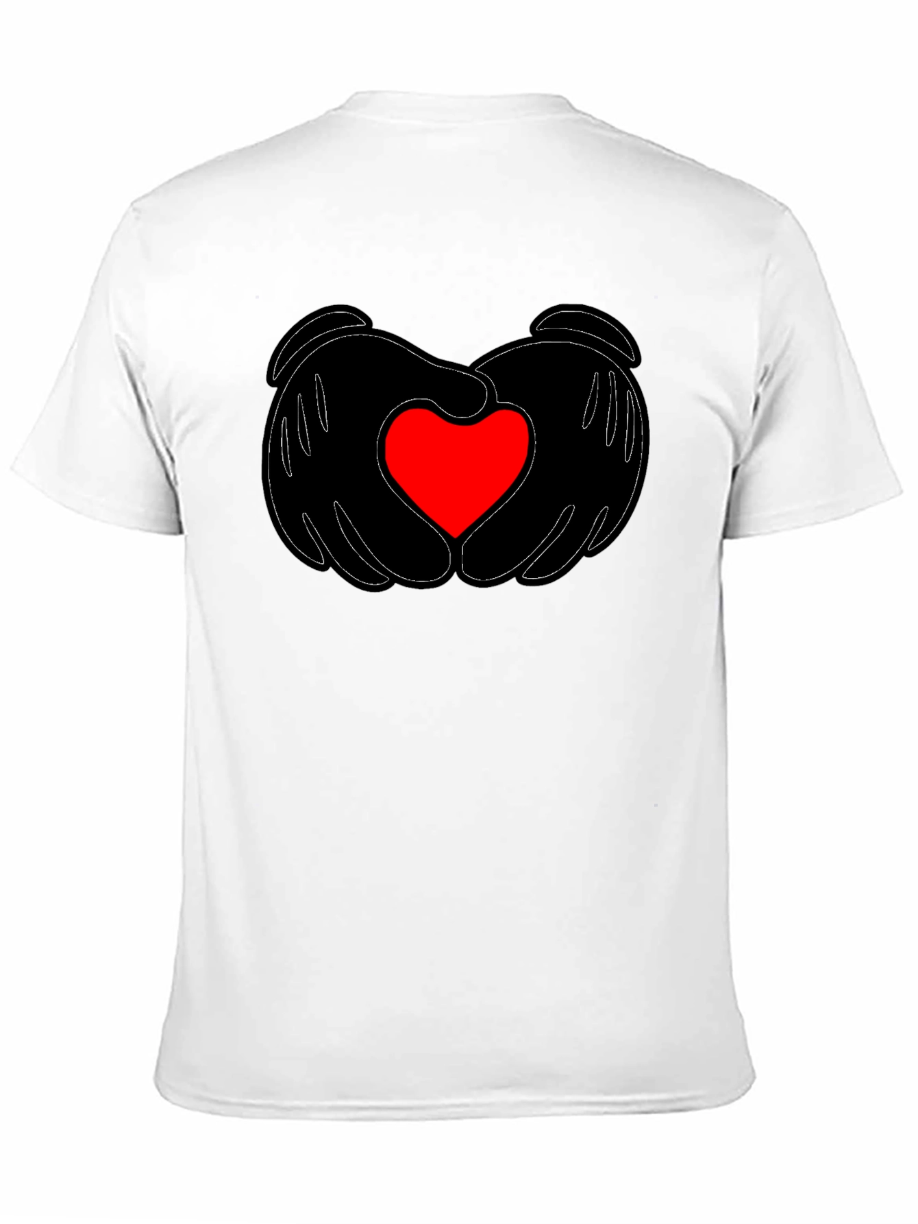 Heart Hands Graphic Tee - Stylish Black T-Shirt