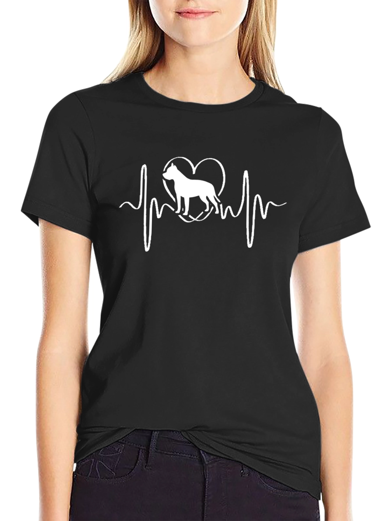 Dog Heartbeat T-Shirt - Pitbull Love Tee