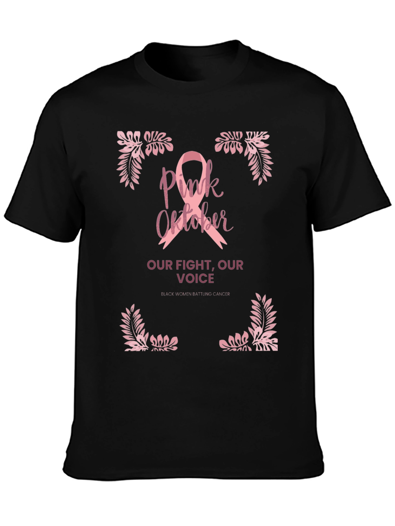 Pink October Breast Cancer Awareness Graphic Tee