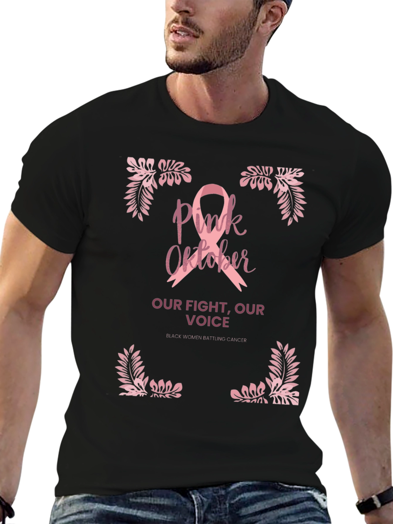 Pink October Breast Cancer Awareness Graphic Tee