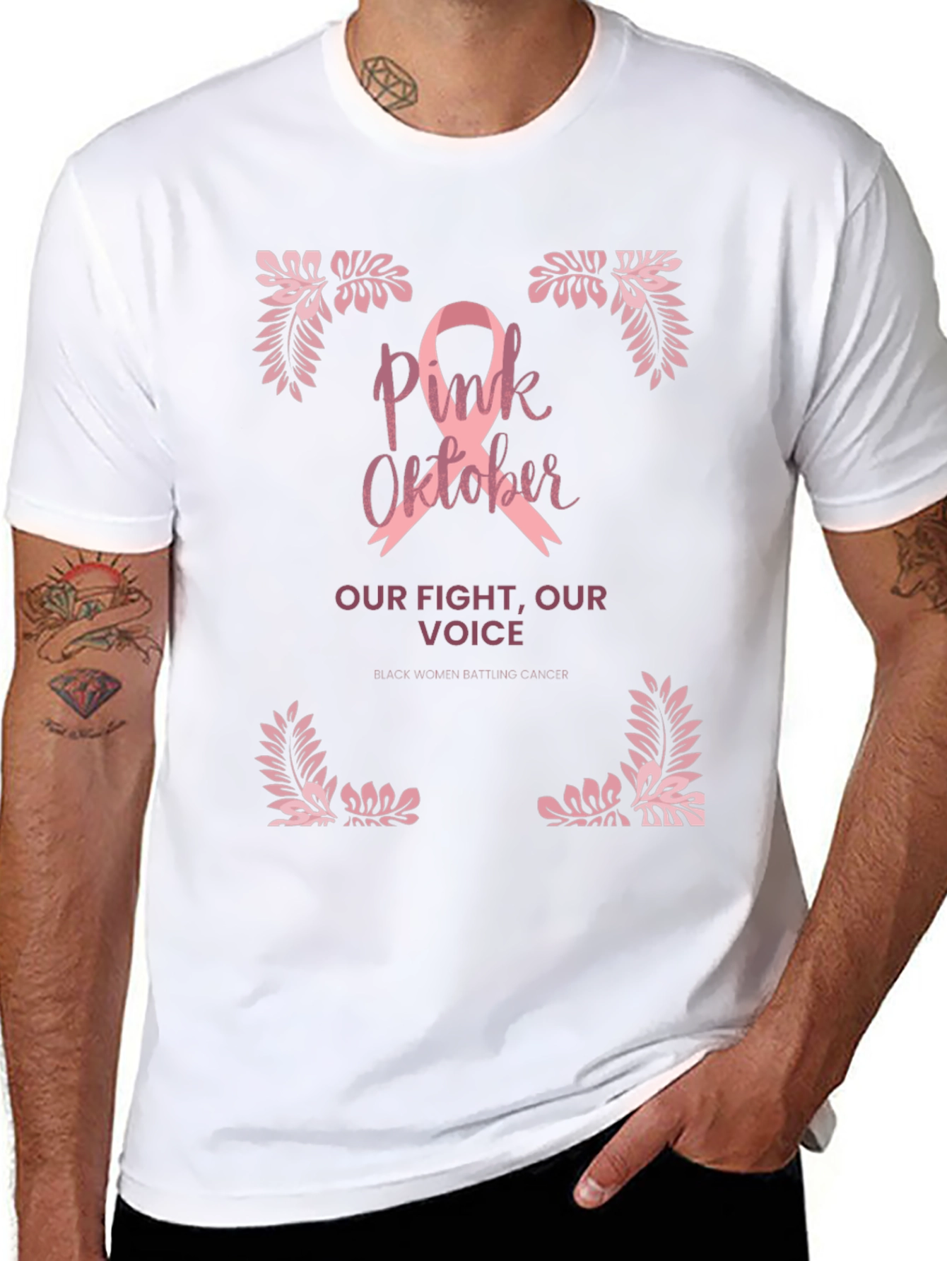 Pink October Breast Cancer Awareness Graphic Tee