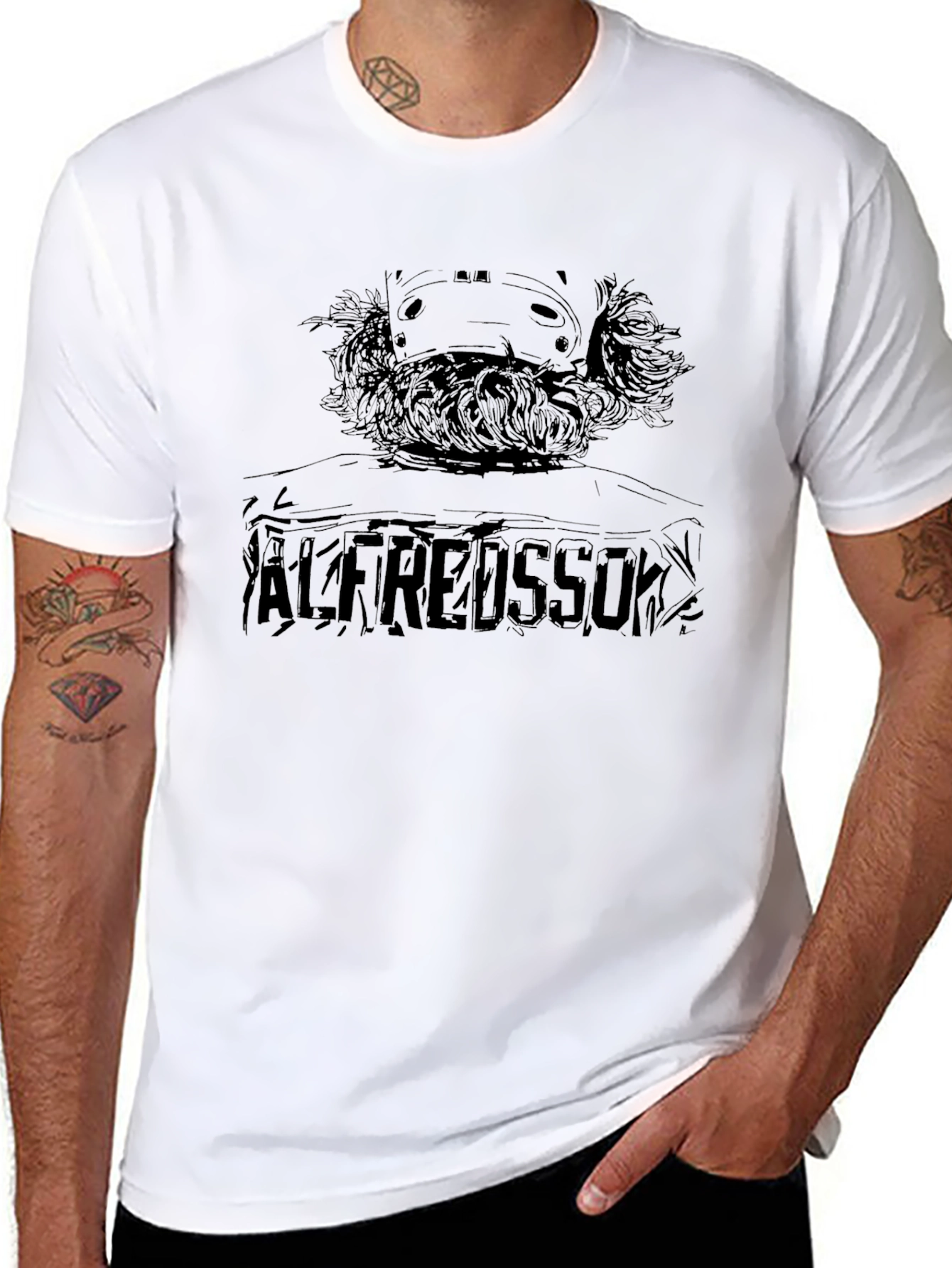 Alfredsson Black Graphic Tee