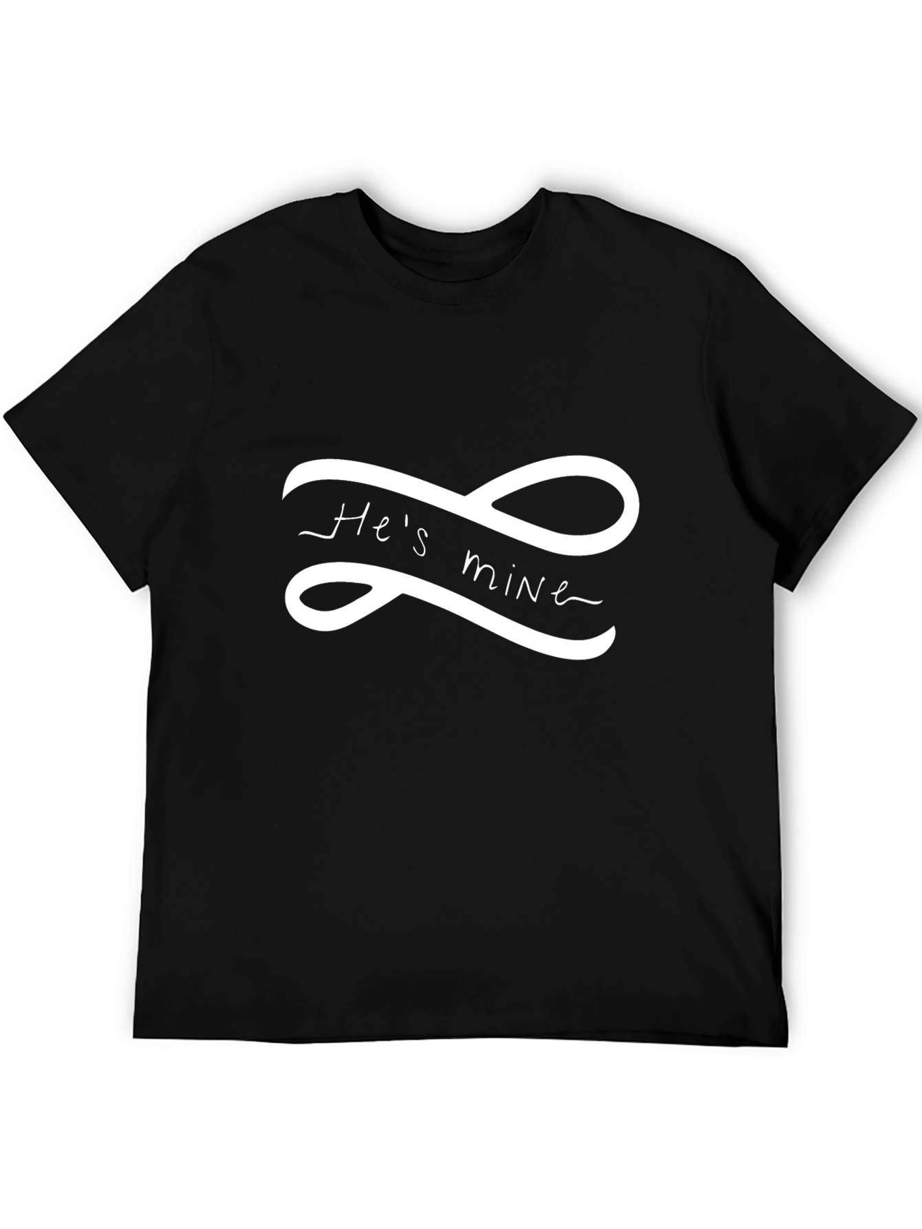 Hes Mine Graphic Tee - Black Crew Neck T-Shirt