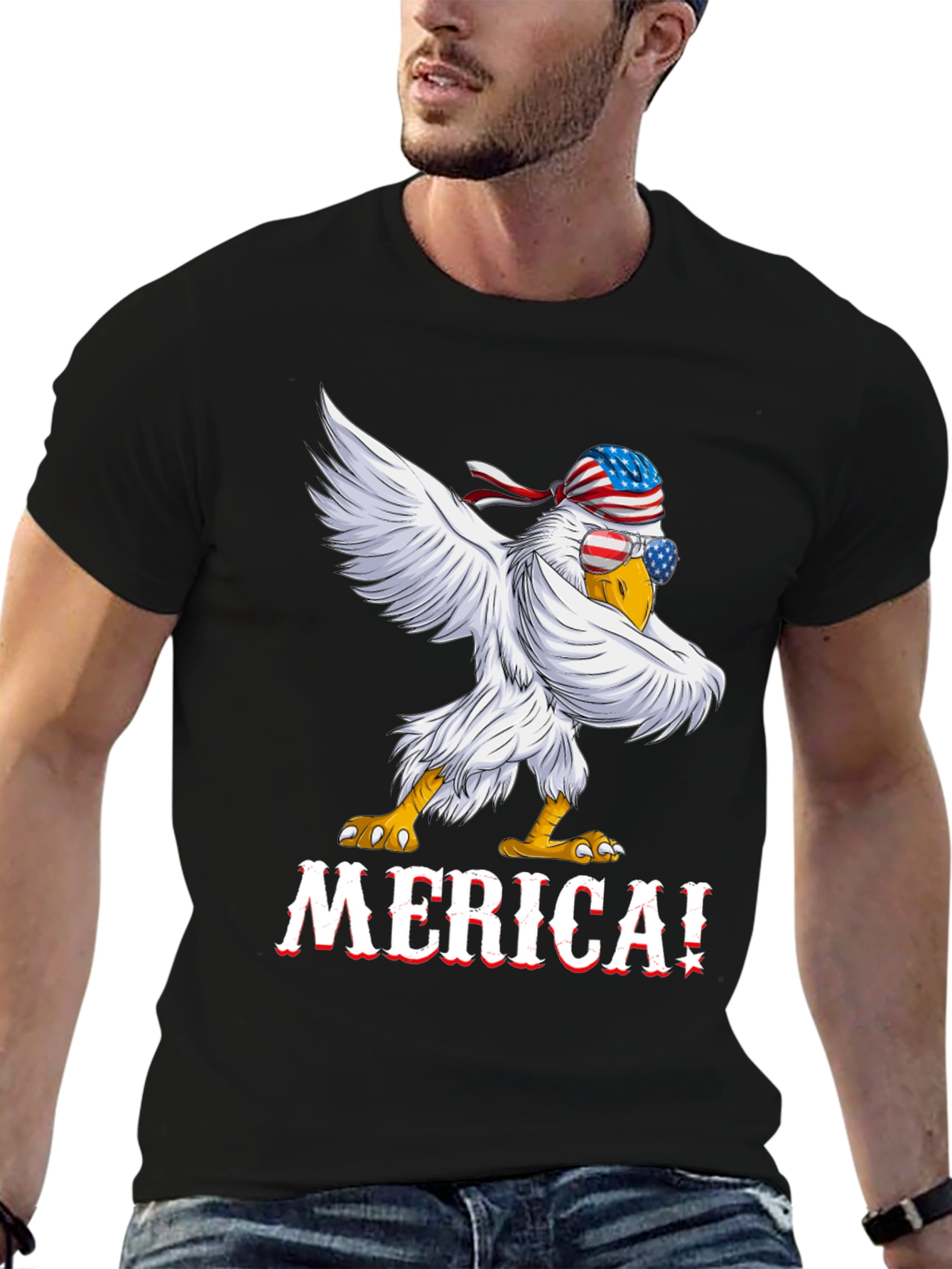 Patriotic Eagle USA Flag T-Shirt - MERICA!