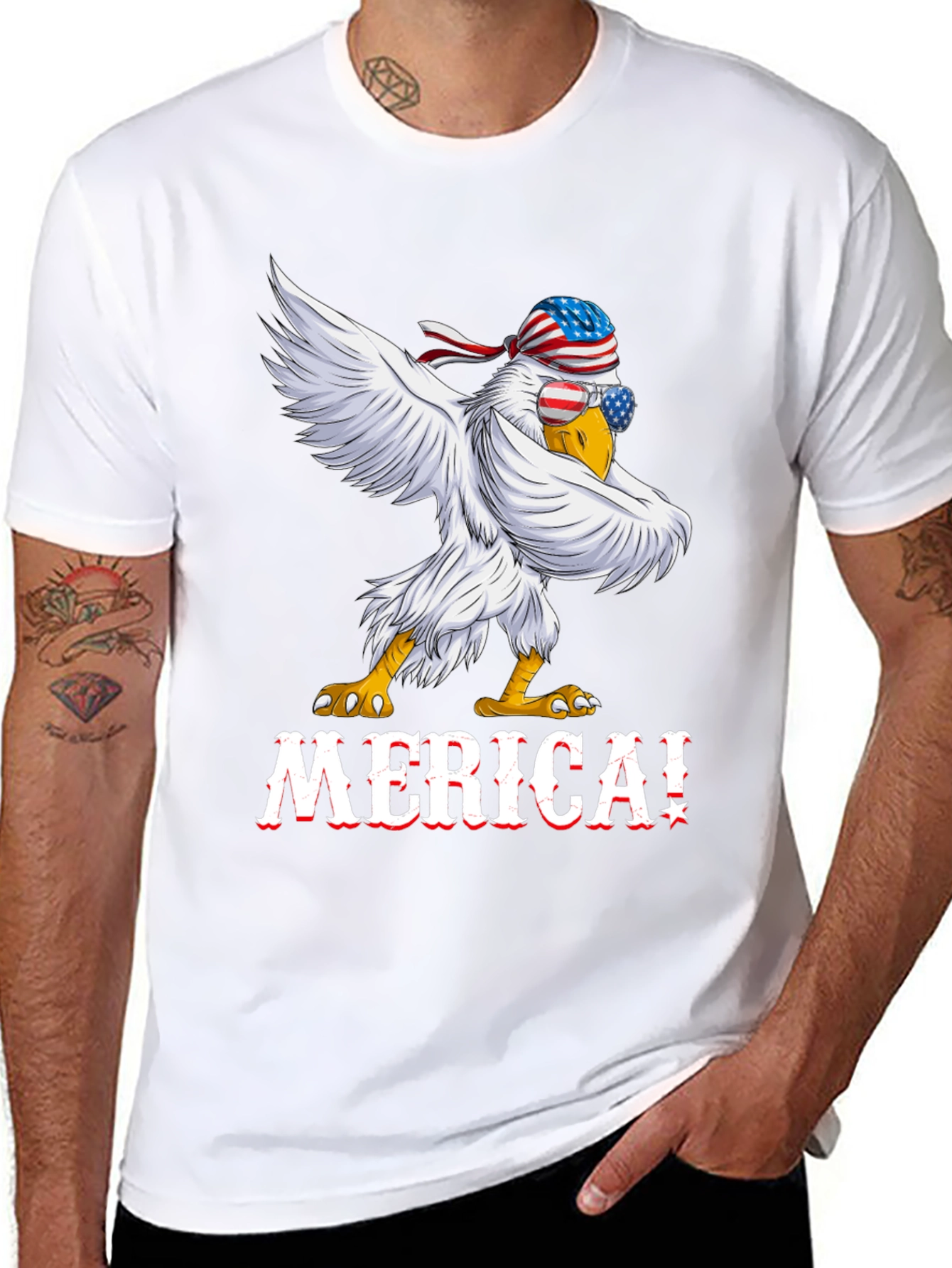 Patriotic Eagle USA Flag T-Shirt - MERICA!