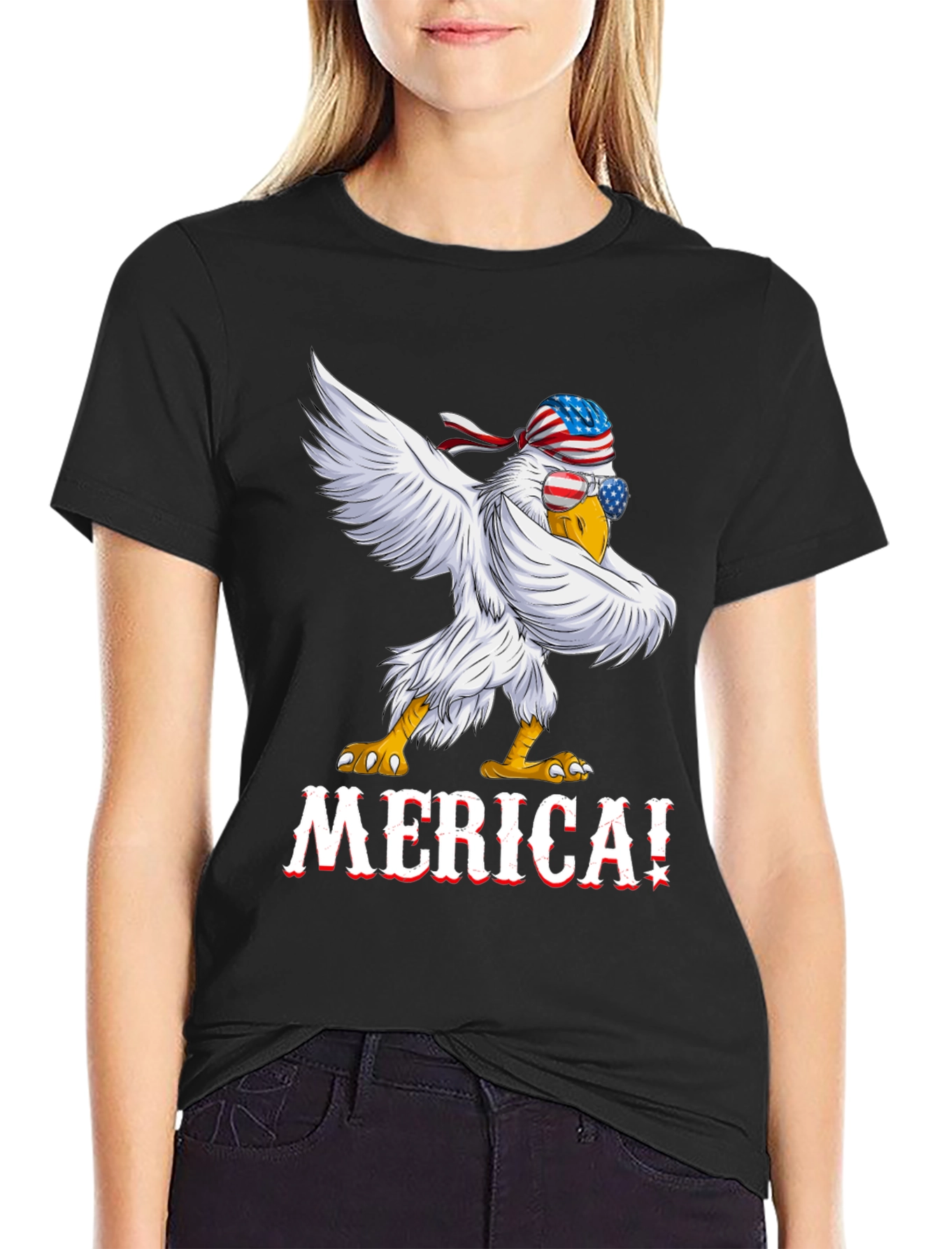 Patriotic Eagle USA Flag T-Shirt - MERICA!