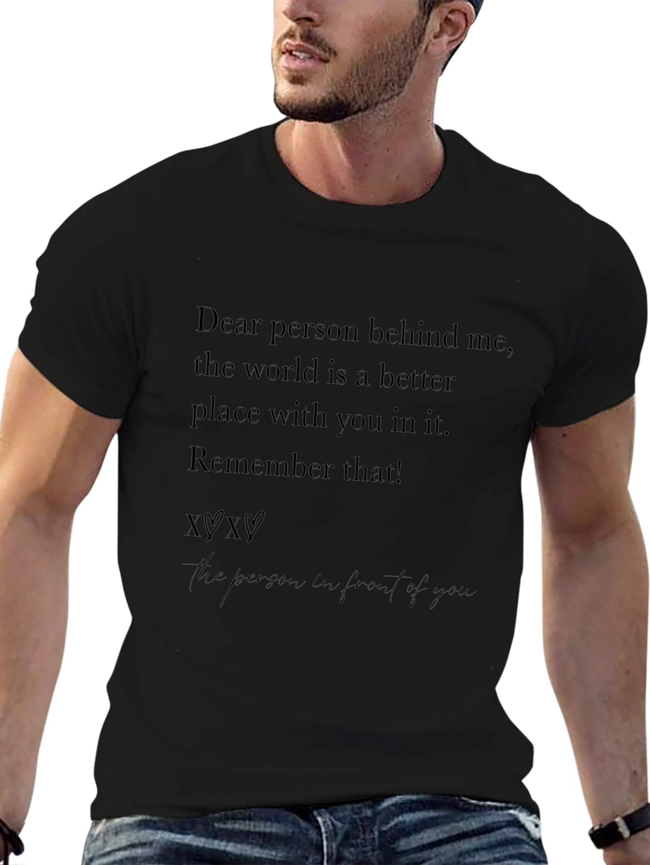 Inspirational Message Black T-Shirt