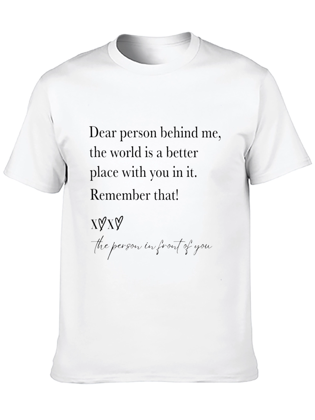 Inspirational Message Black T-Shirt
