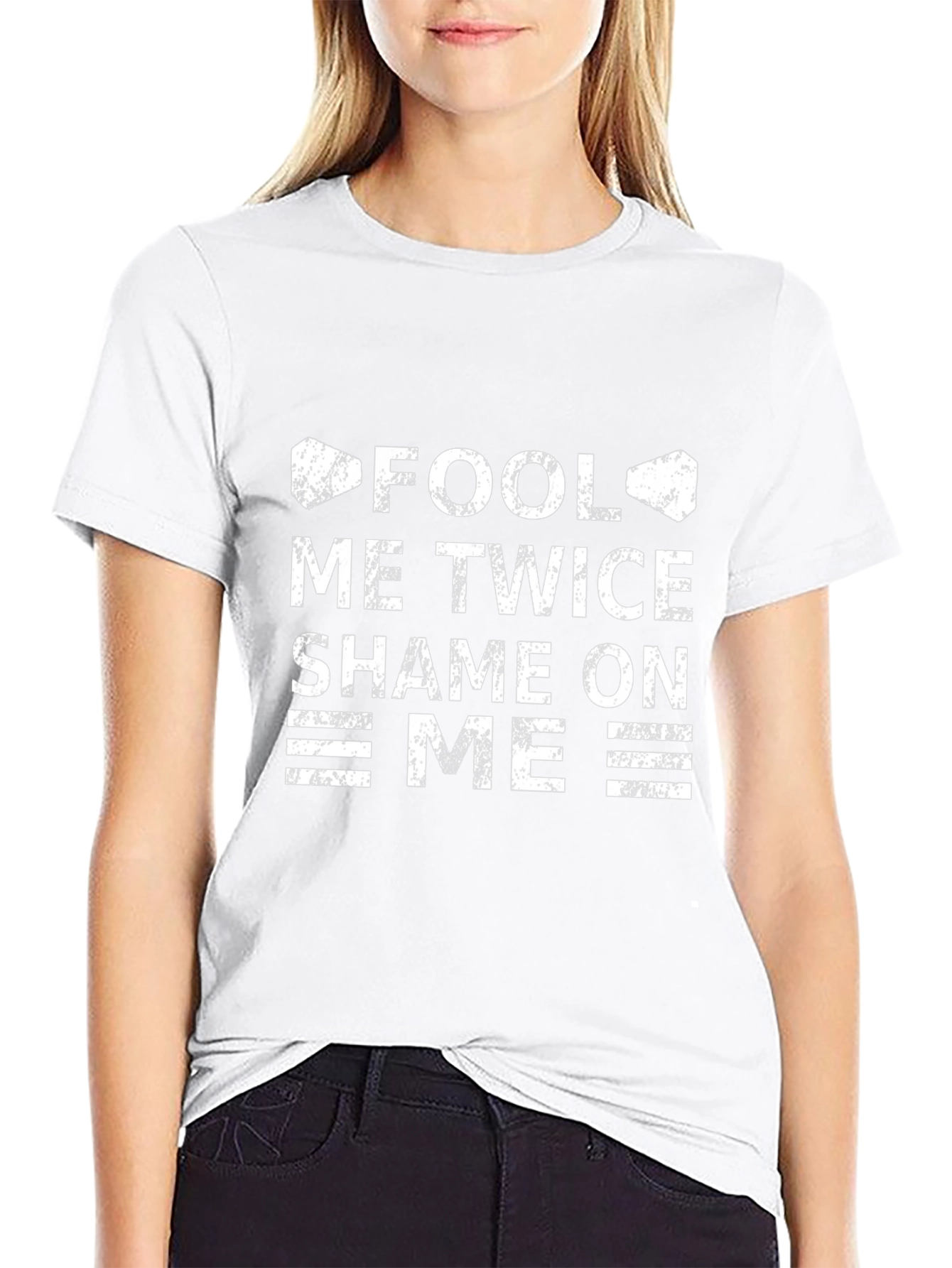 Fool Me Twice Graphic T-Shirt - Black Cotton Tee