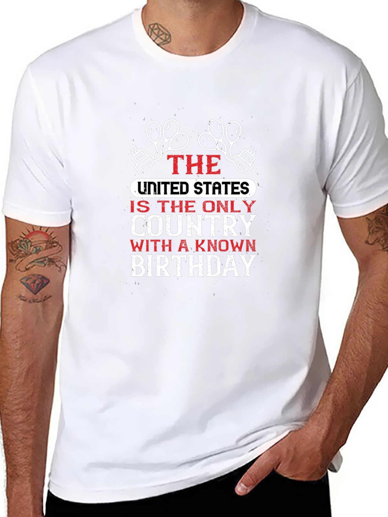 USA Birthday Graphic Tee - Patriotic Shirt