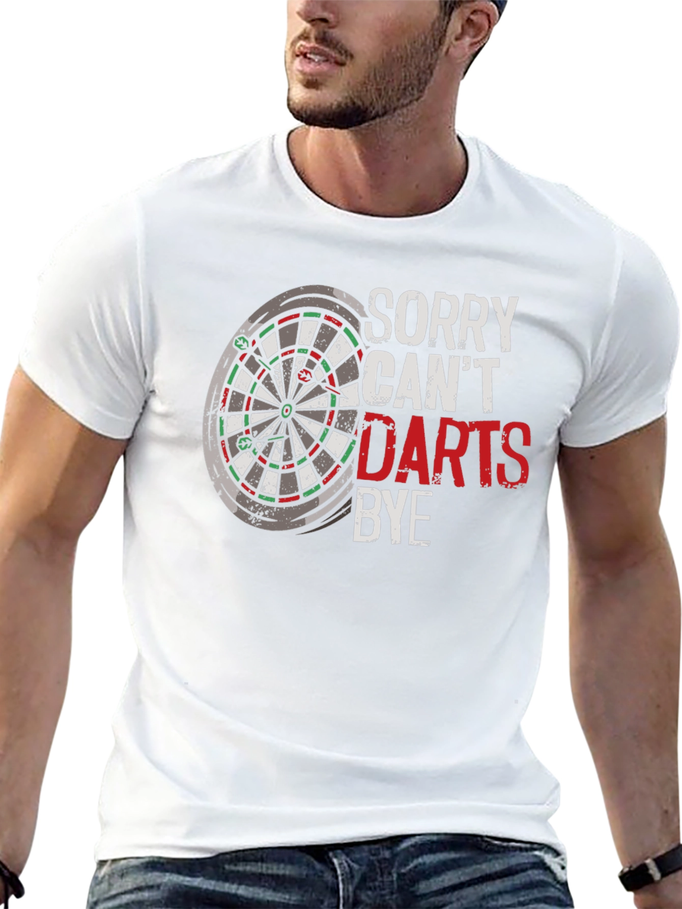 Sorry Cant Darts Bye Black T-Shirt