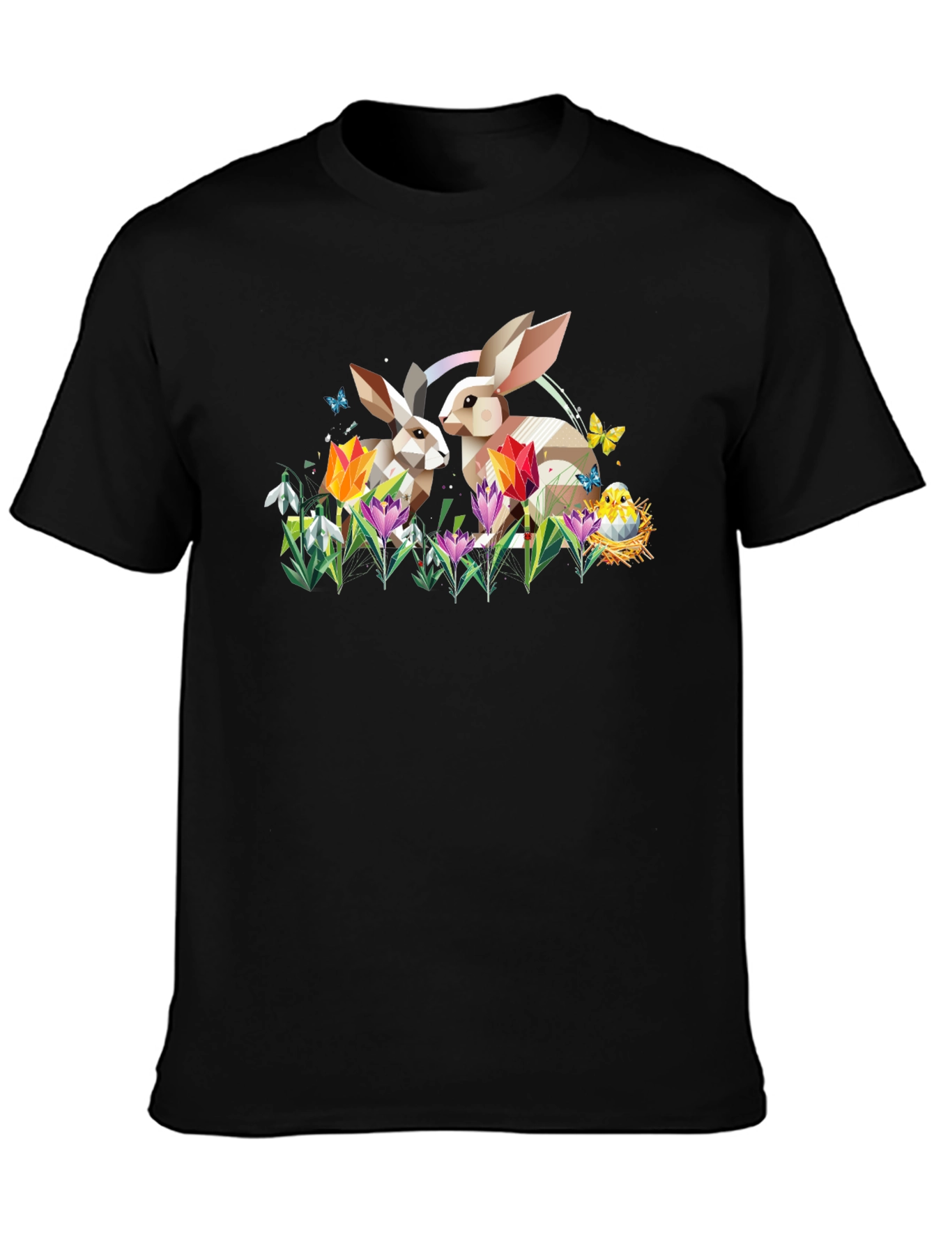 Easter Bunny Geometric Art T-Shirt