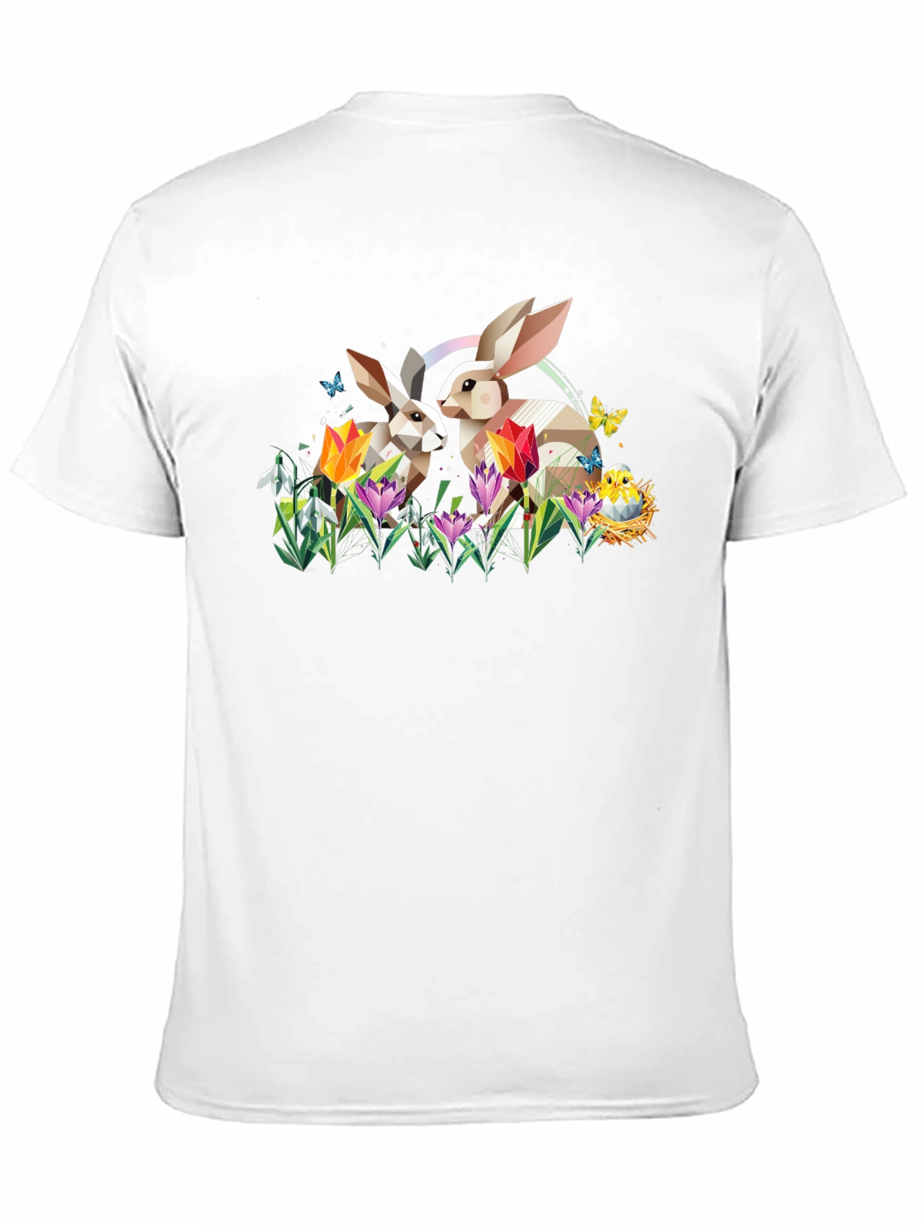 Easter Bunny Geometric Art T-Shirt