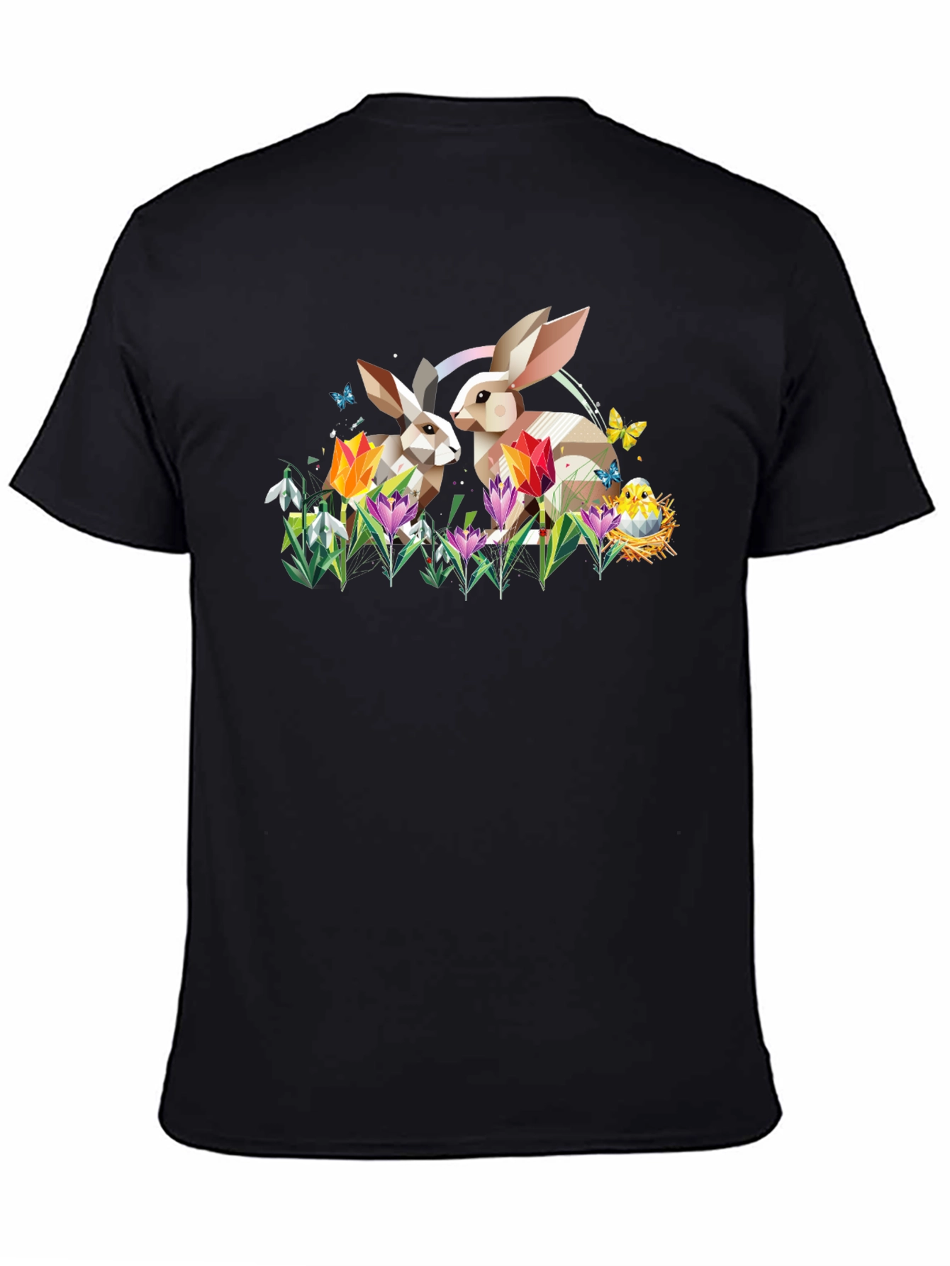 Easter Bunny Geometric Art T-Shirt