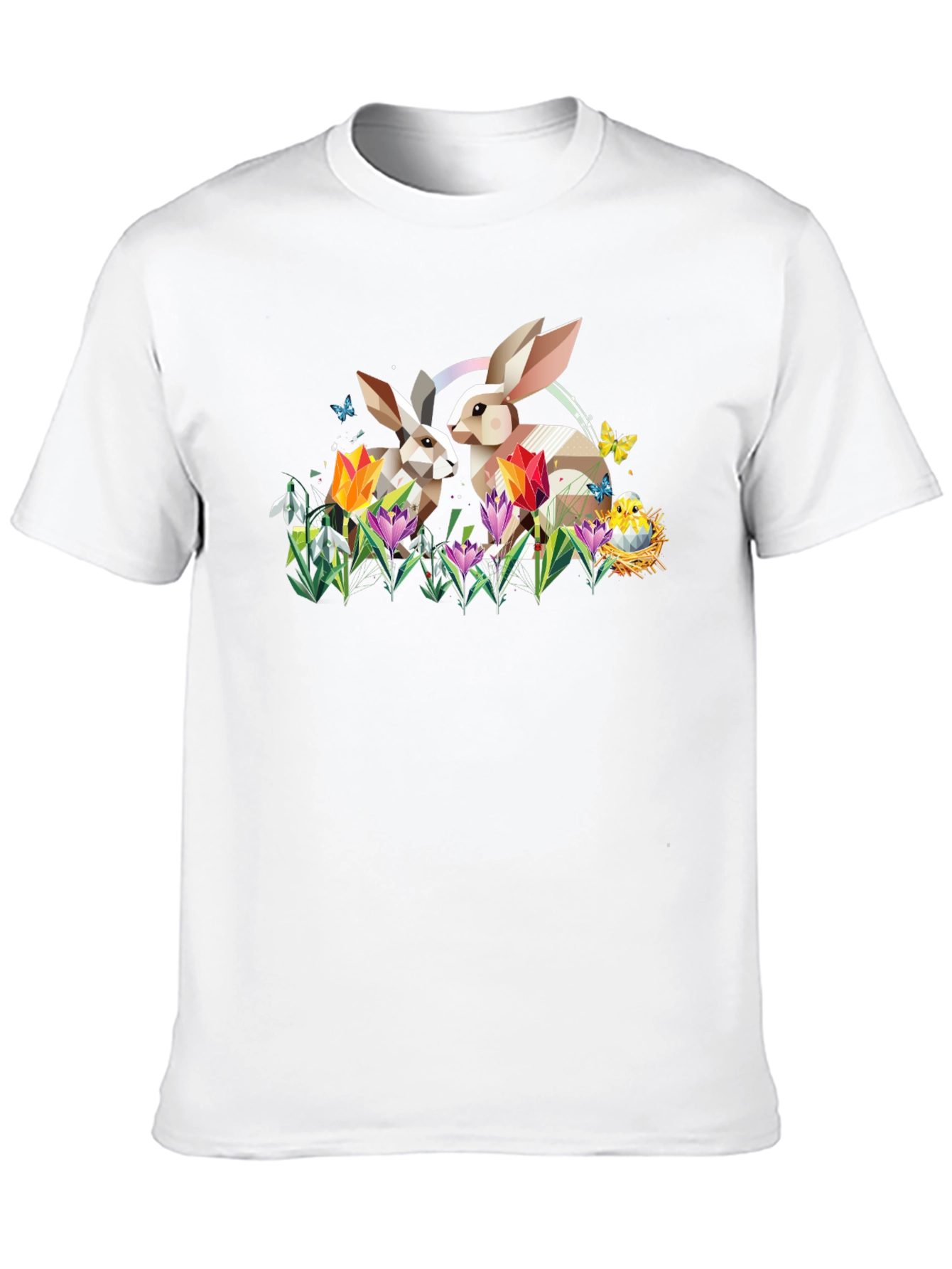 Easter Bunny Geometric Art T-Shirt
