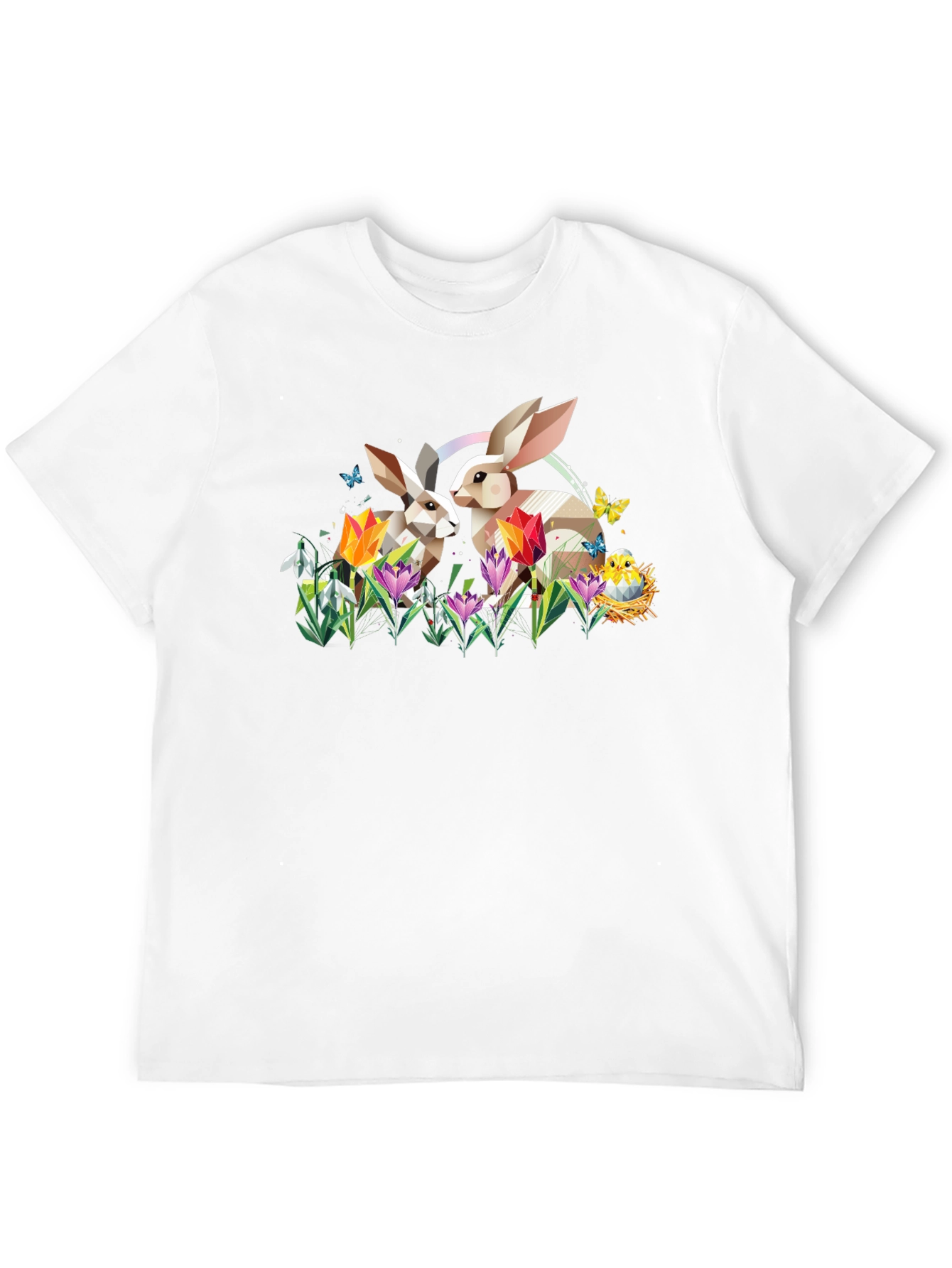 Easter Bunny Geometric Art T-Shirt