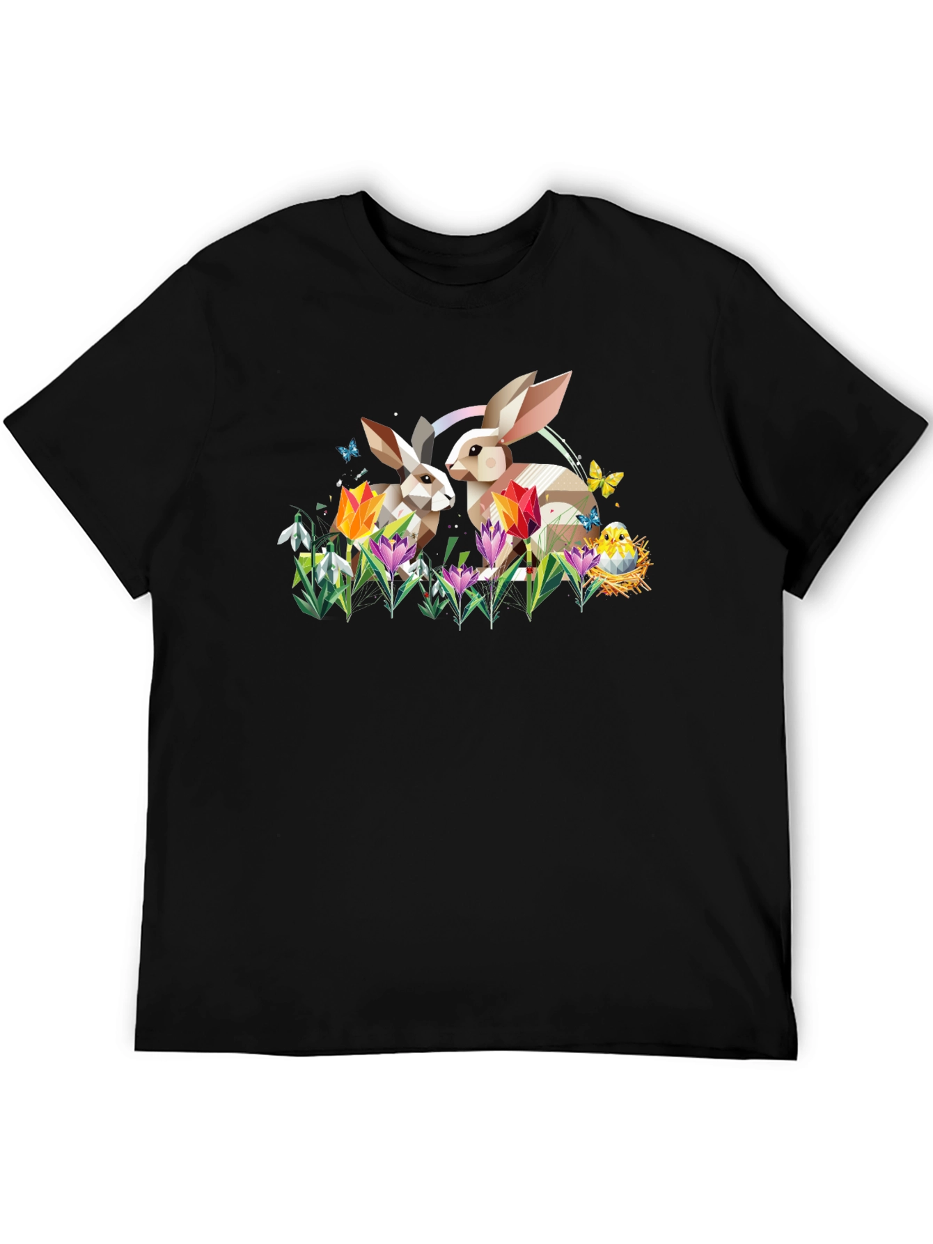 Easter Bunny Geometric Art T-Shirt