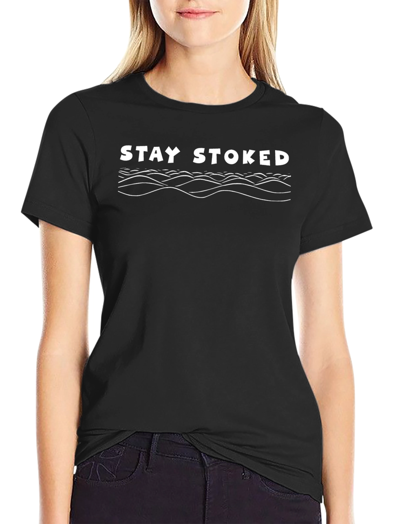 Stay Stoked Graphic Tee - Black