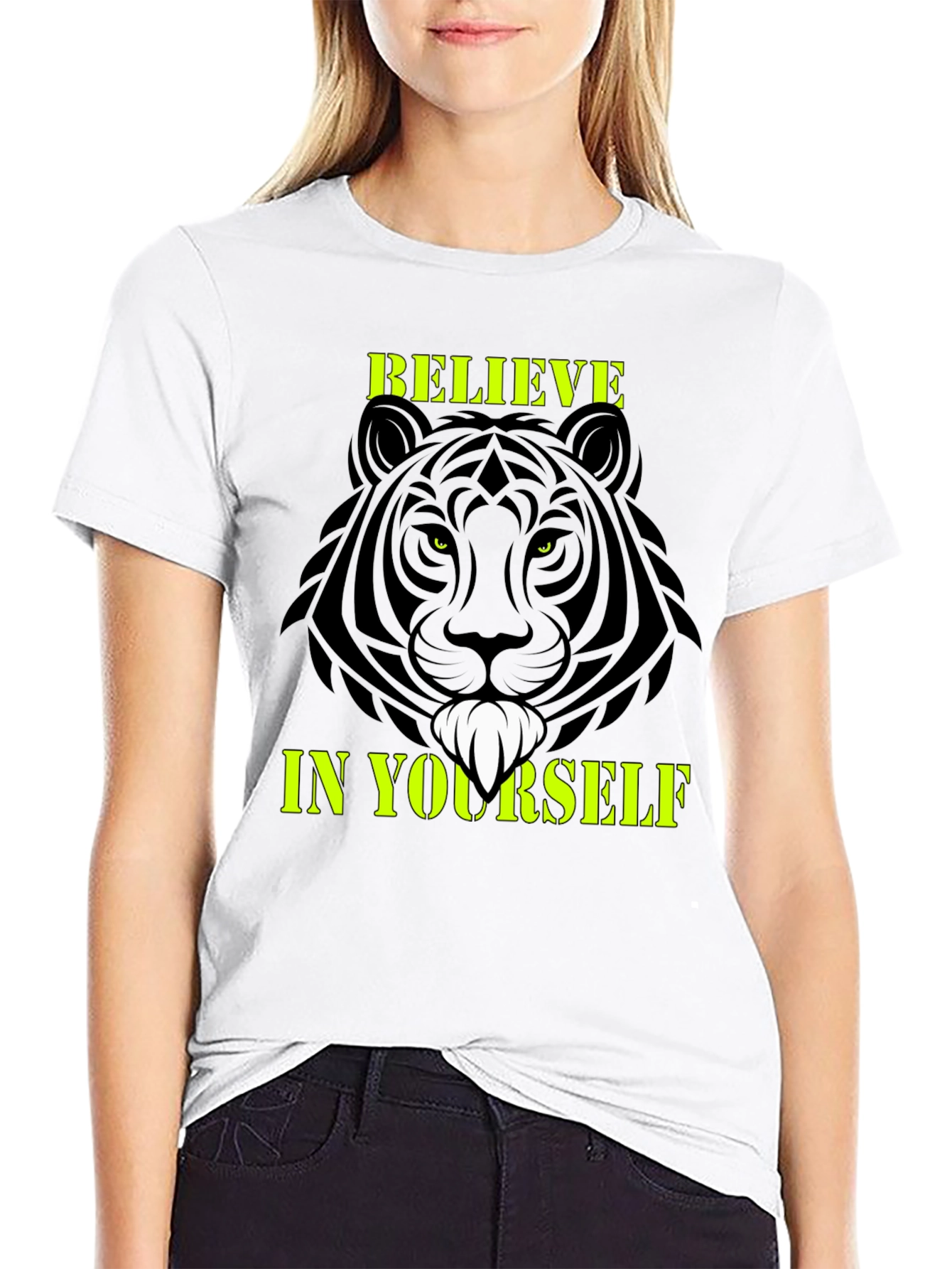 Believe In Yourself Graphic Tee Black T-Shirt