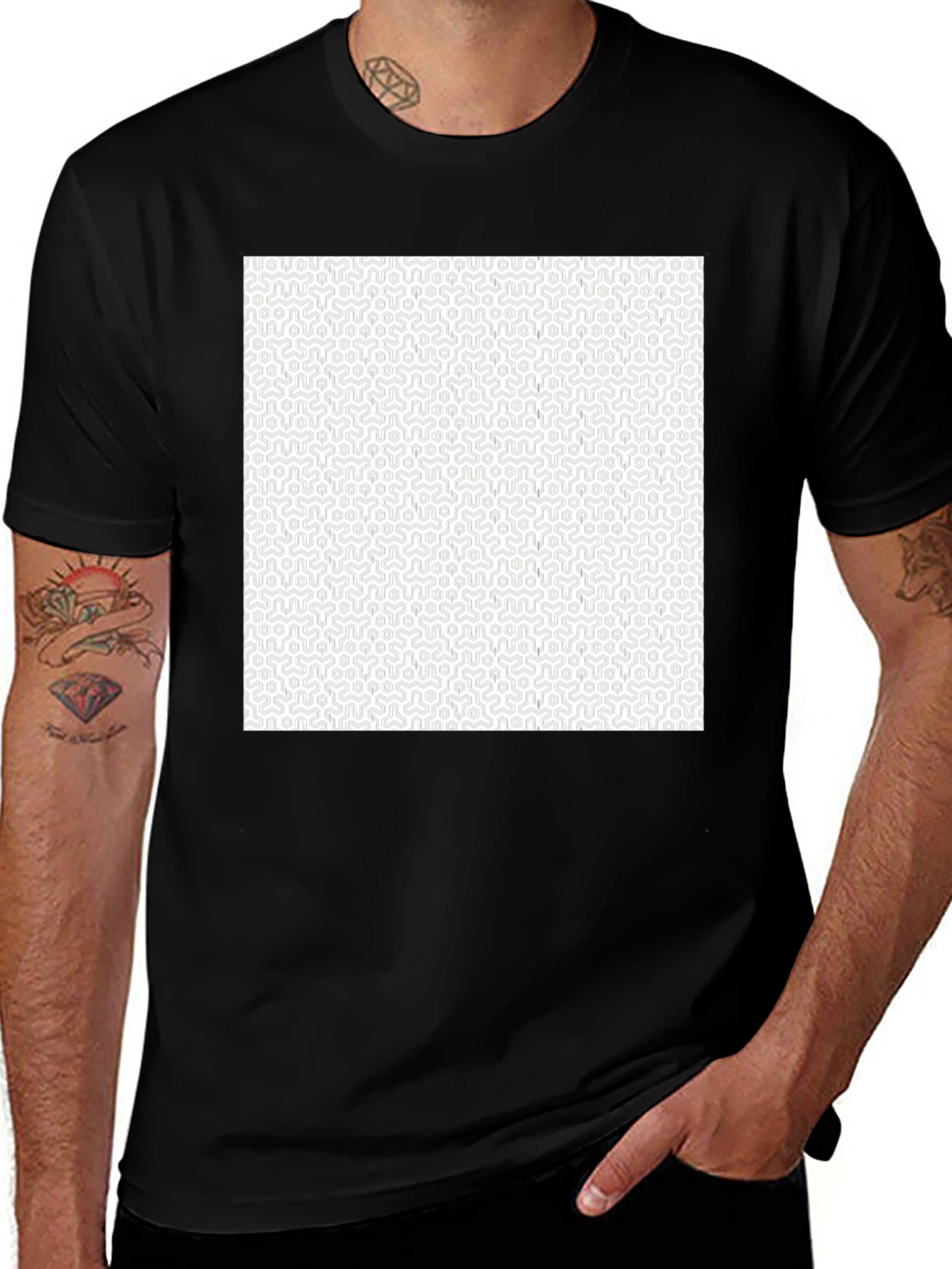 Geometric Pattern Tee - Modern Style